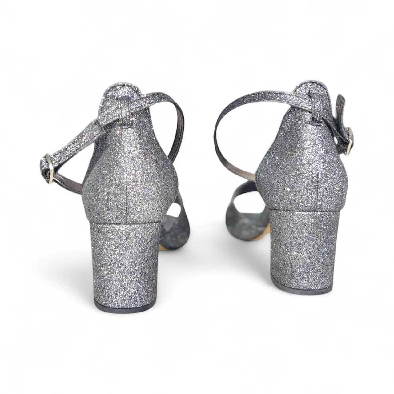 Kadın Bilekten Tokalı Açık Abiye Ayakkabı Platin Sim