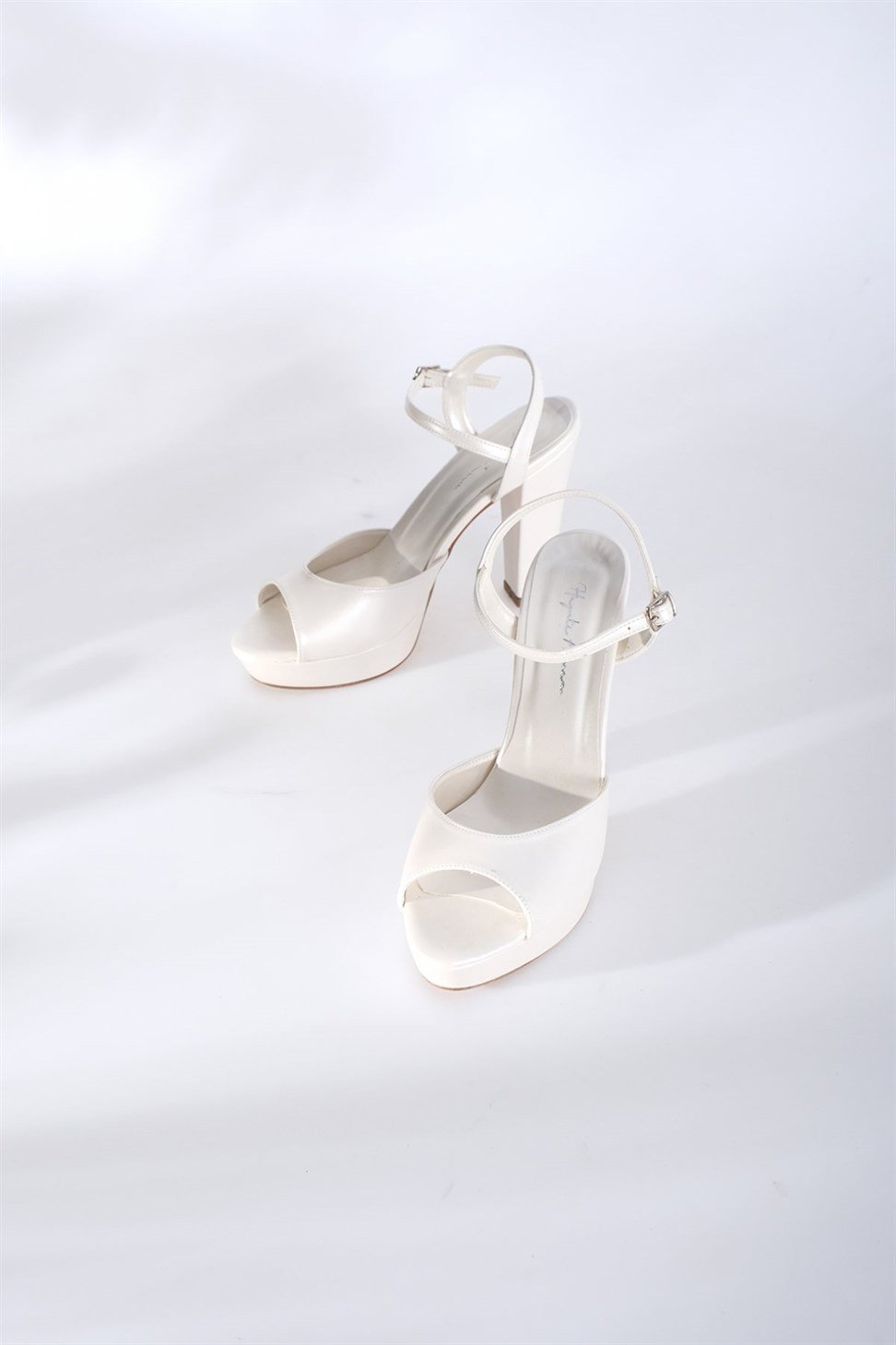Kadın Burnu Açık Abiye Ayakkabı BEYAZ SEDEF