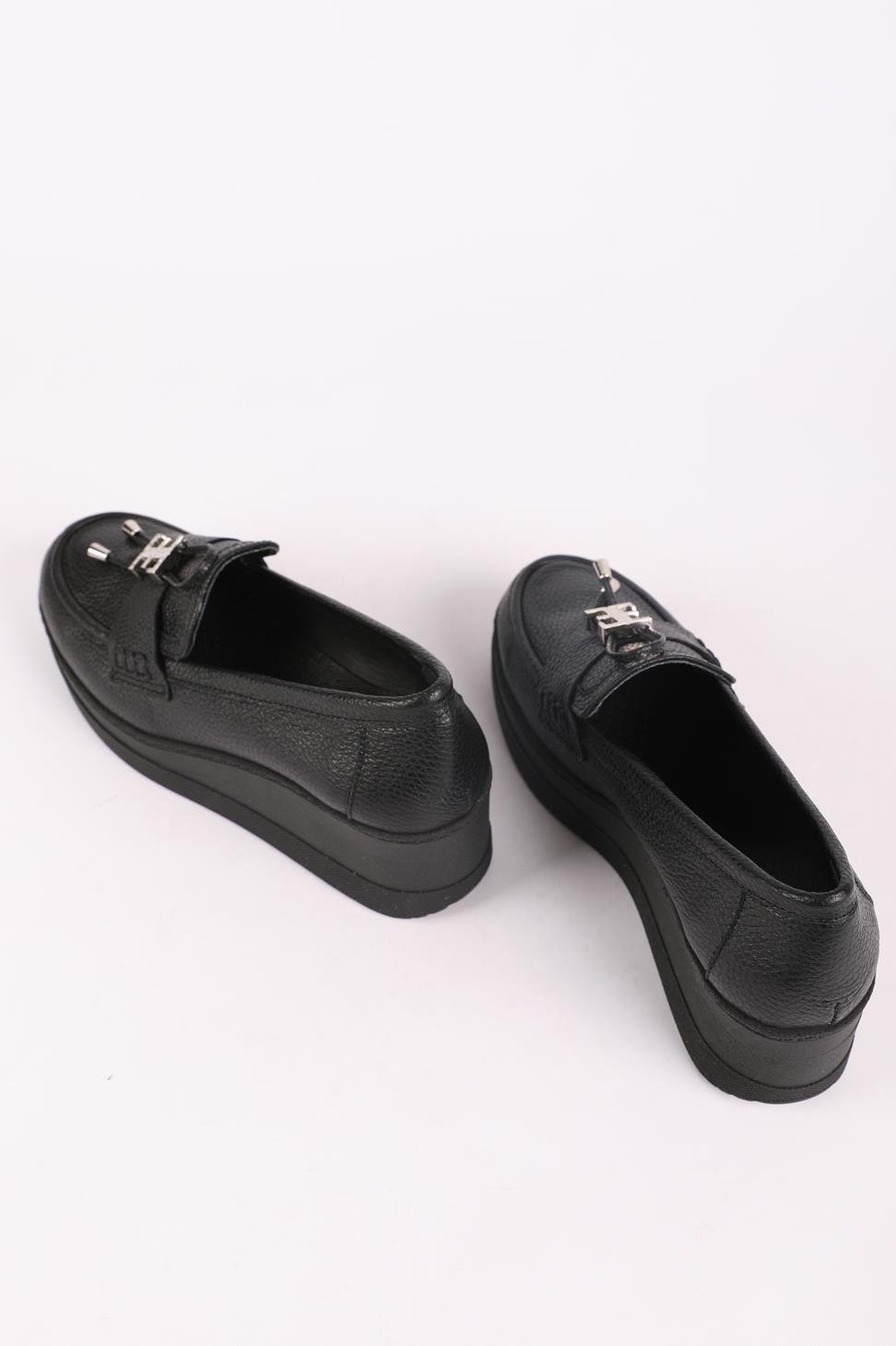 Kadın Dolgu Taban Günlük Comfort Ayakkbı Siyah