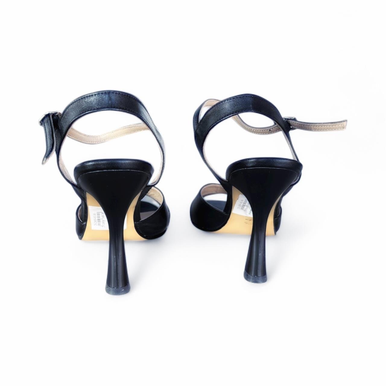 Kadın Hakiki Deri Bilekten Tokalı Abiye Ayakkabı Siyah