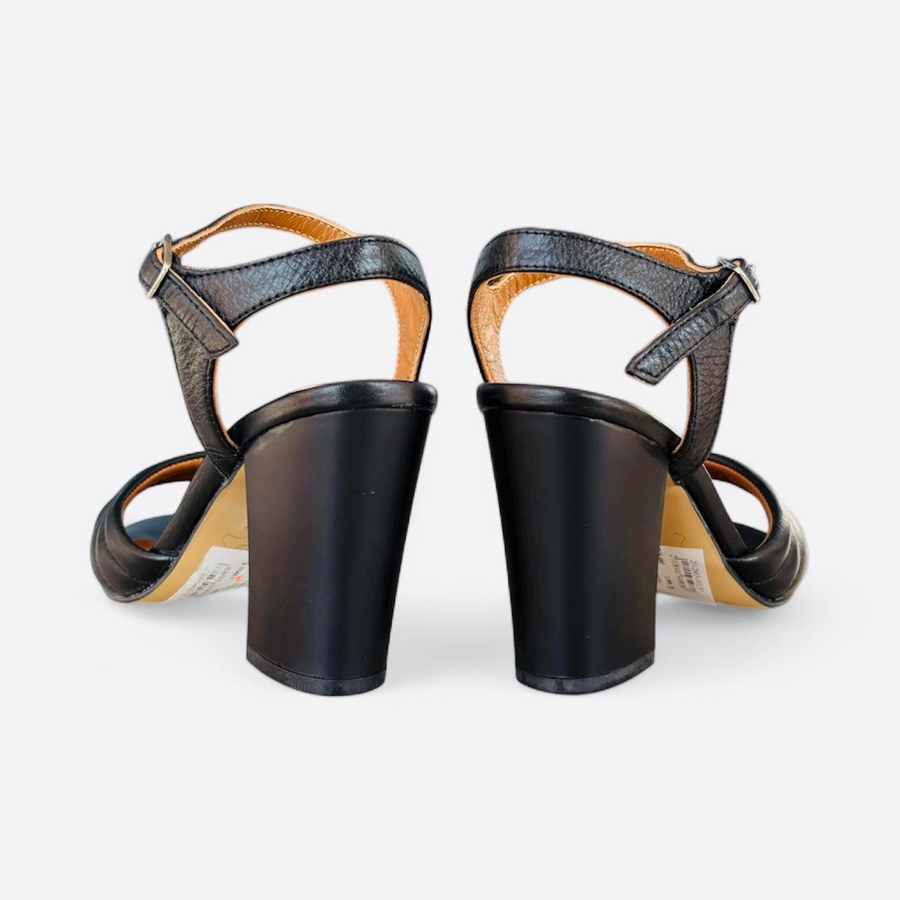 Kadın Hakiki Deri Bilekten Tokalı Abiye Ayakkabı Siyah