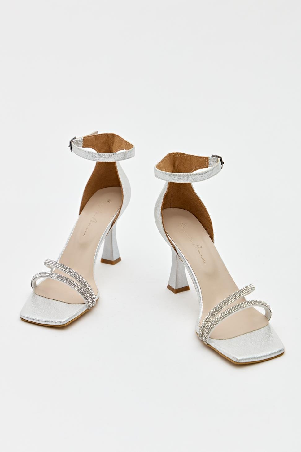 Kadın İki Bant Abiye Ayakkabı LAME