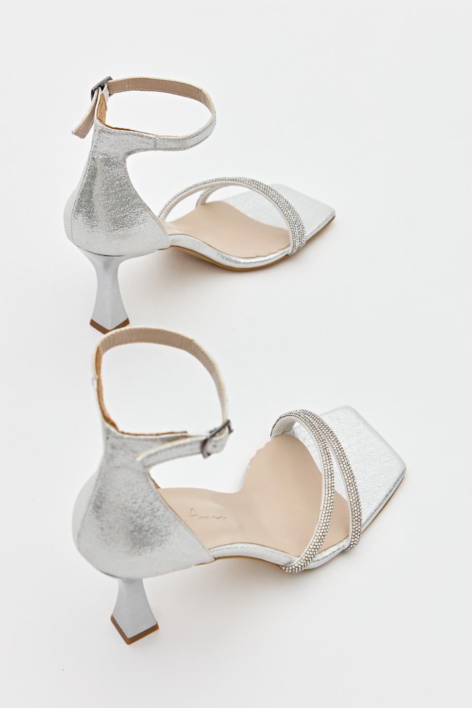 Kadın İki Bant Abiye Ayakkabı LAME