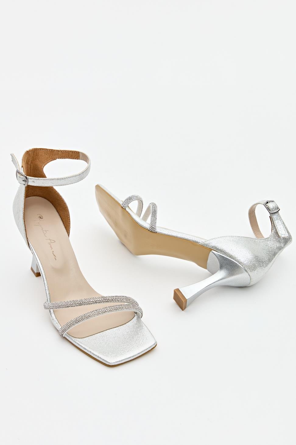 Kadın İki Bant Abiye Ayakkabı LAME