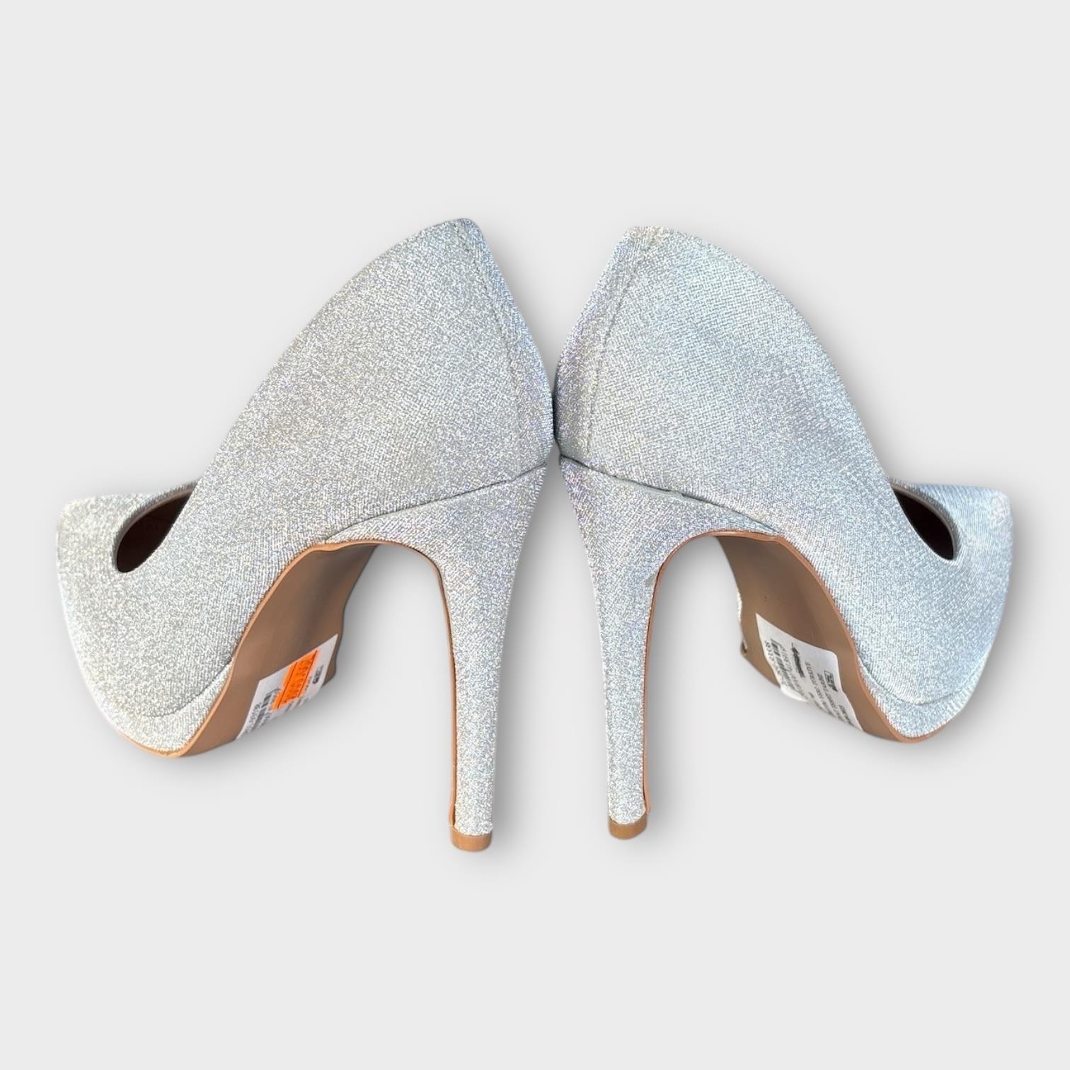 Kadın Önden Platformlu Simli Abiye Ayakkabı Lame Sim