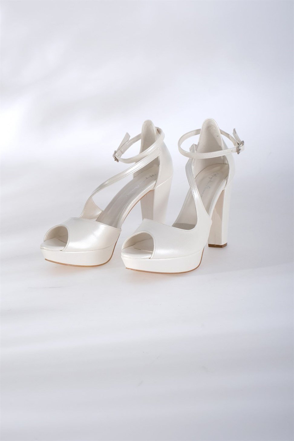 Kadın Sedef Burnu Açık Gelin Ayakkabısı BEYAZ SEDEF