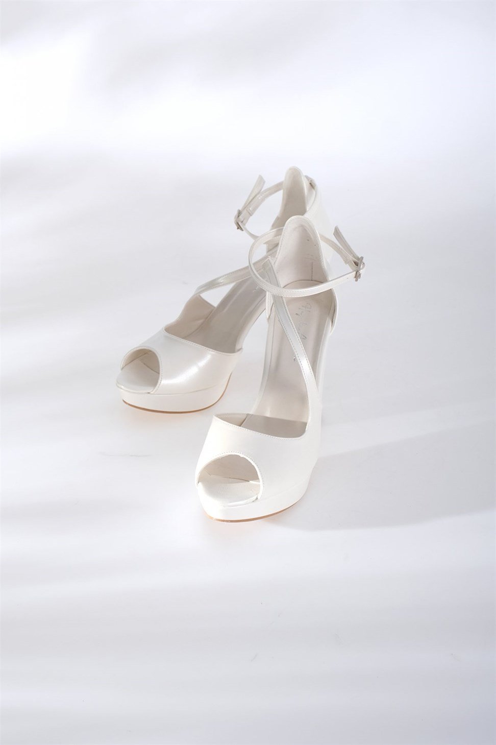 Kadın Sedef Burnu Açık Gelin Ayakkabısı BEYAZ SEDEF