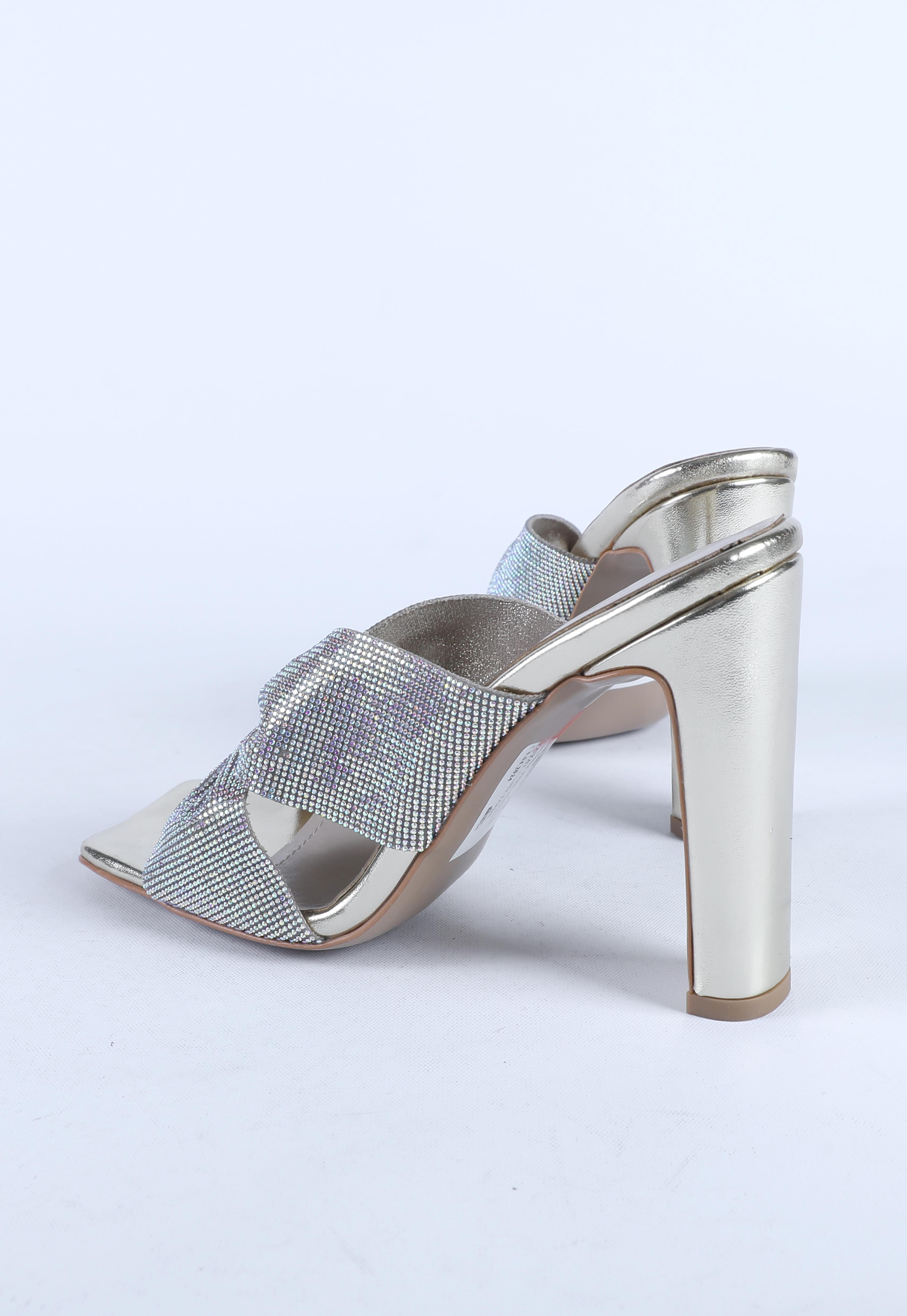 Kadın Taş Detaylı Abiye Ayakkabı Altın