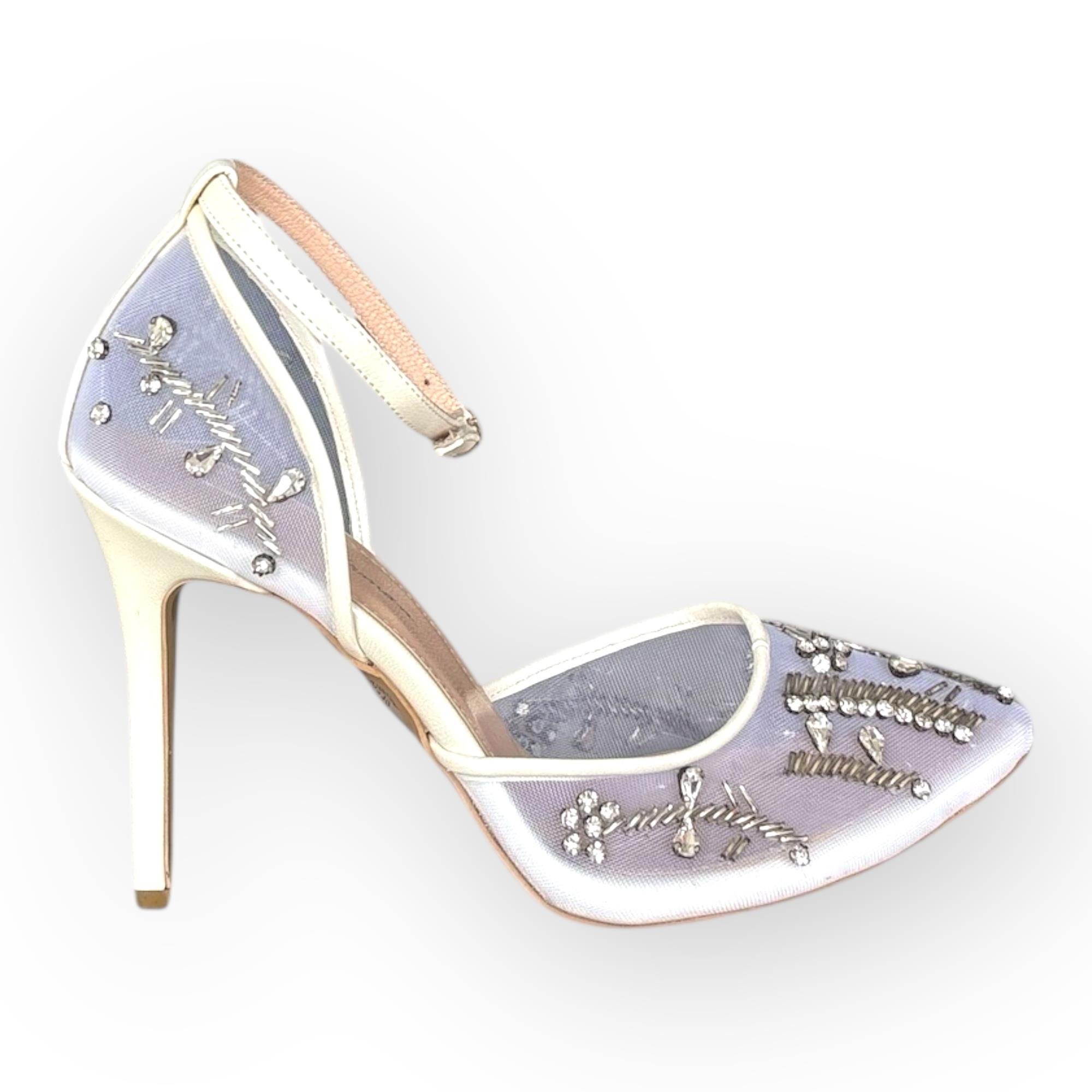 Kadın Taş Detaylı Abiye Ayakkabı Beyaz