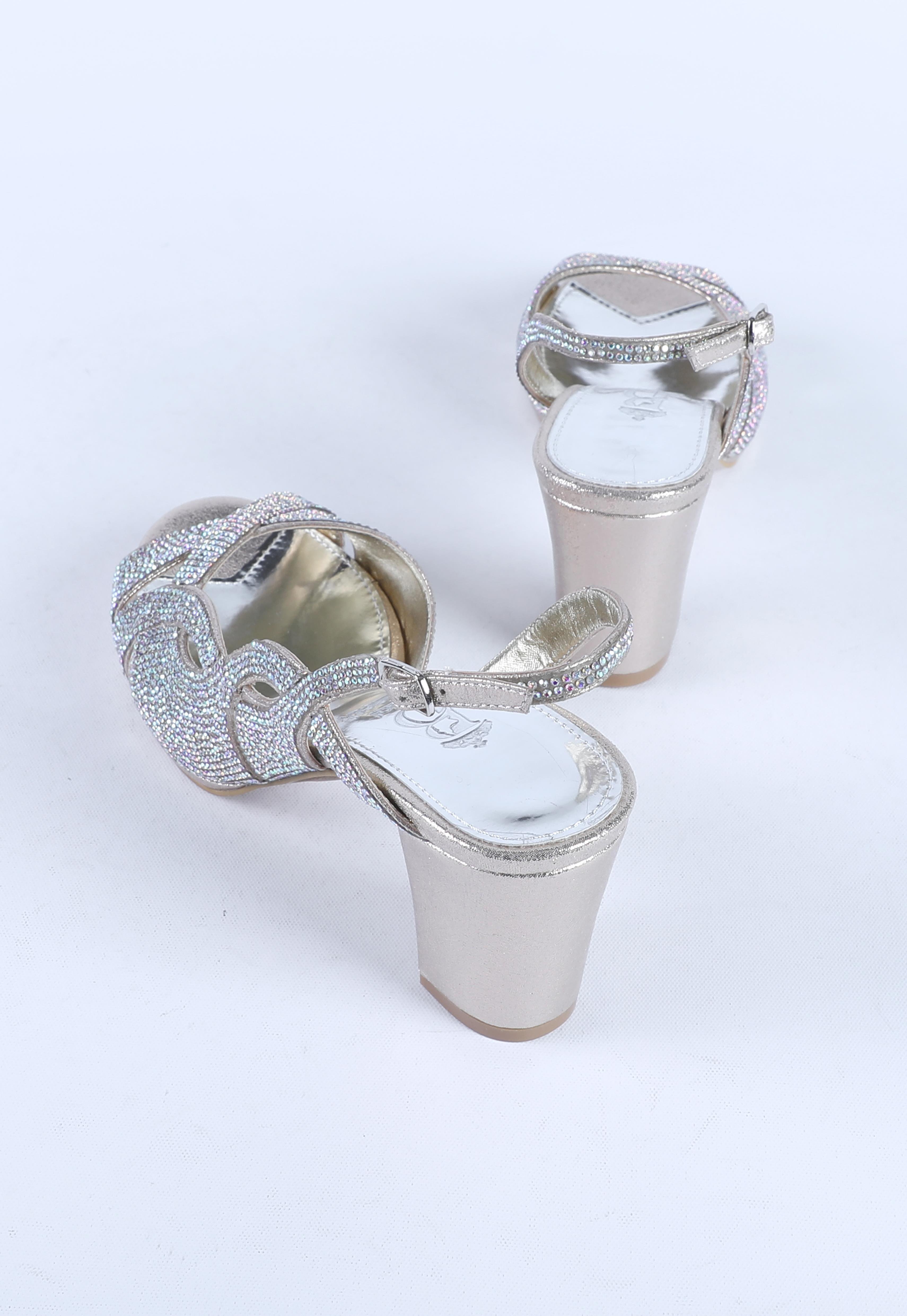 Kadın Taş Detaylı Abiye Ayakkabı Dore