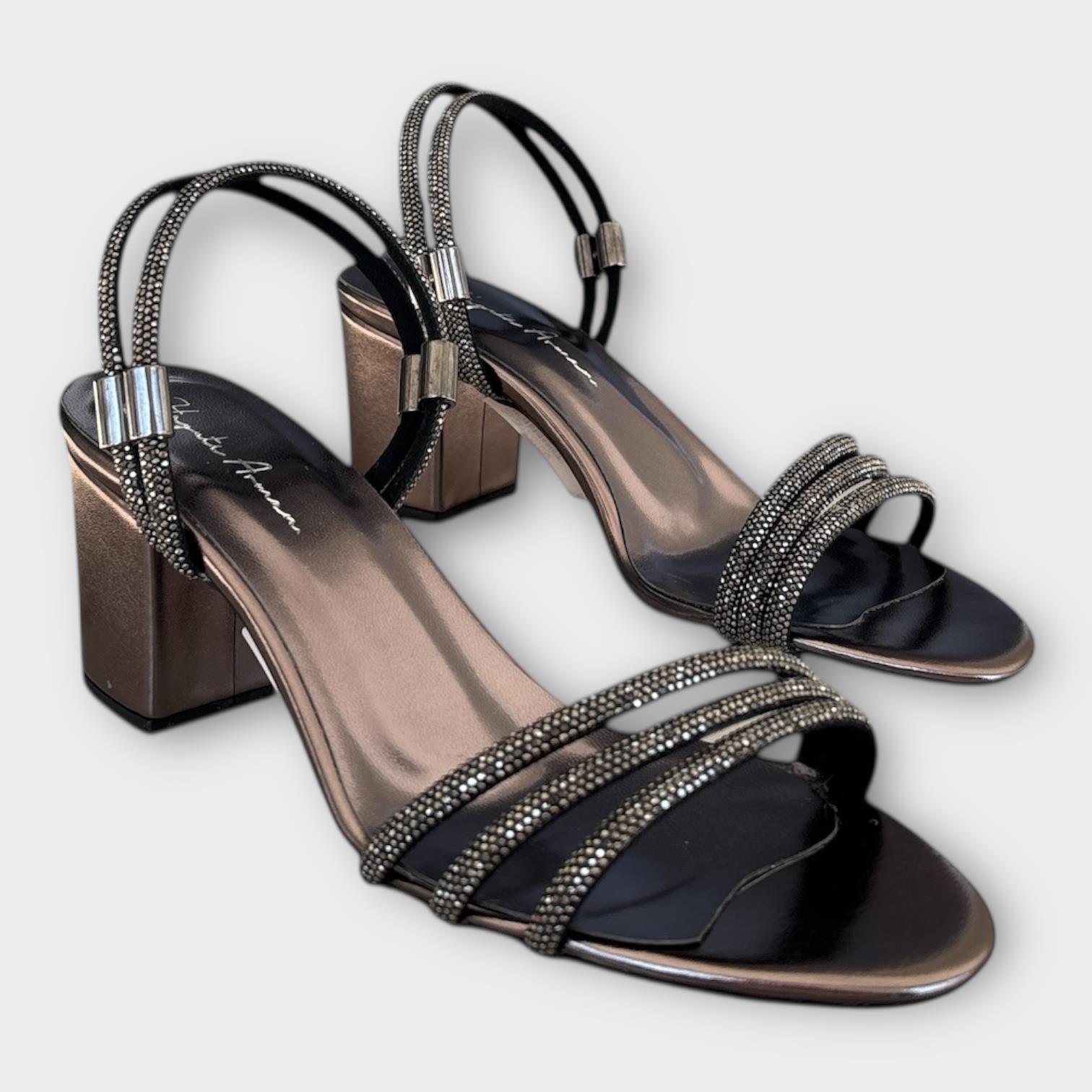 Kadın Taş Detaylı Abiye Ayakkabı Platin