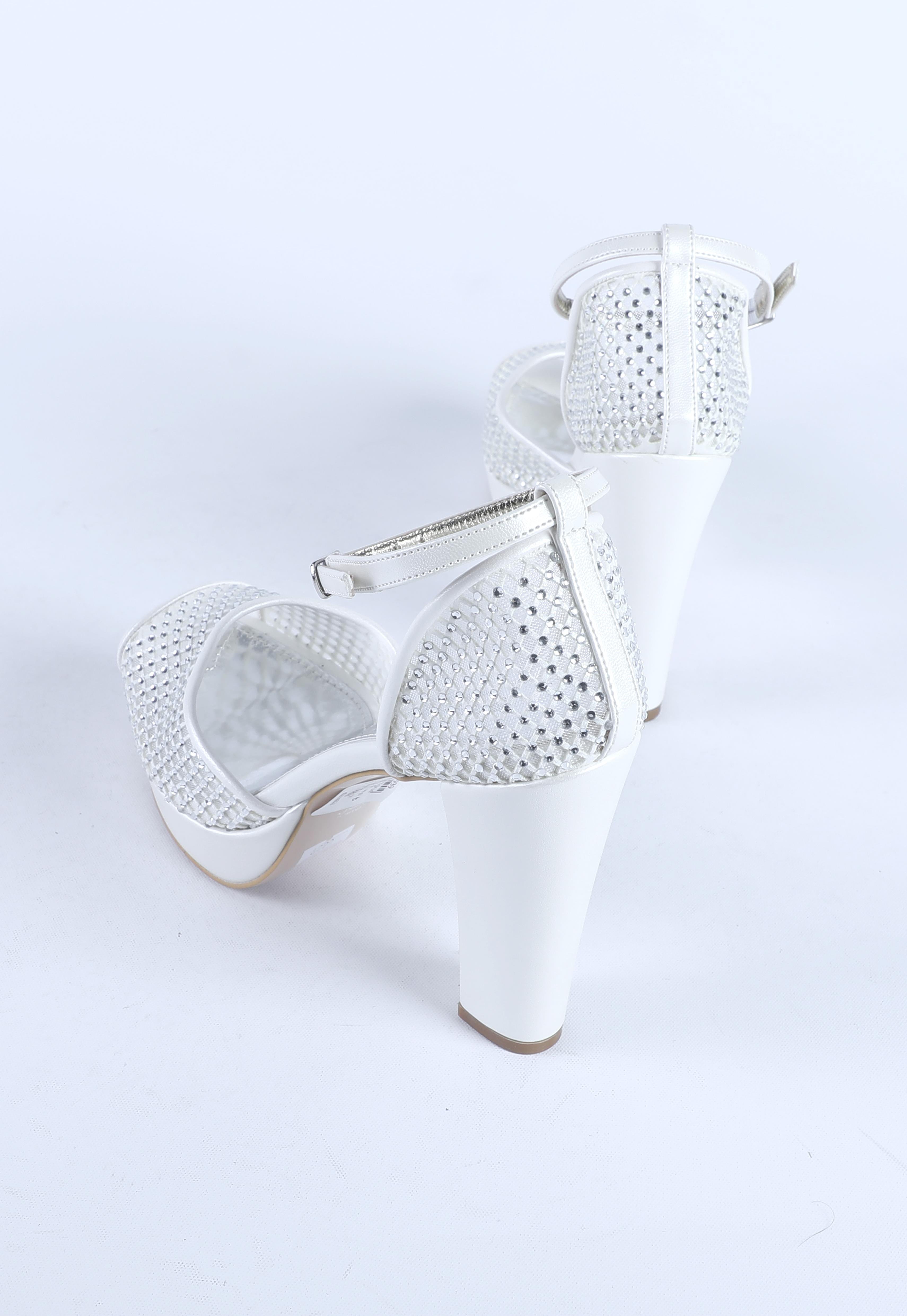 Kadın Taş Detaylı Abiye Ayakkabı Sedef