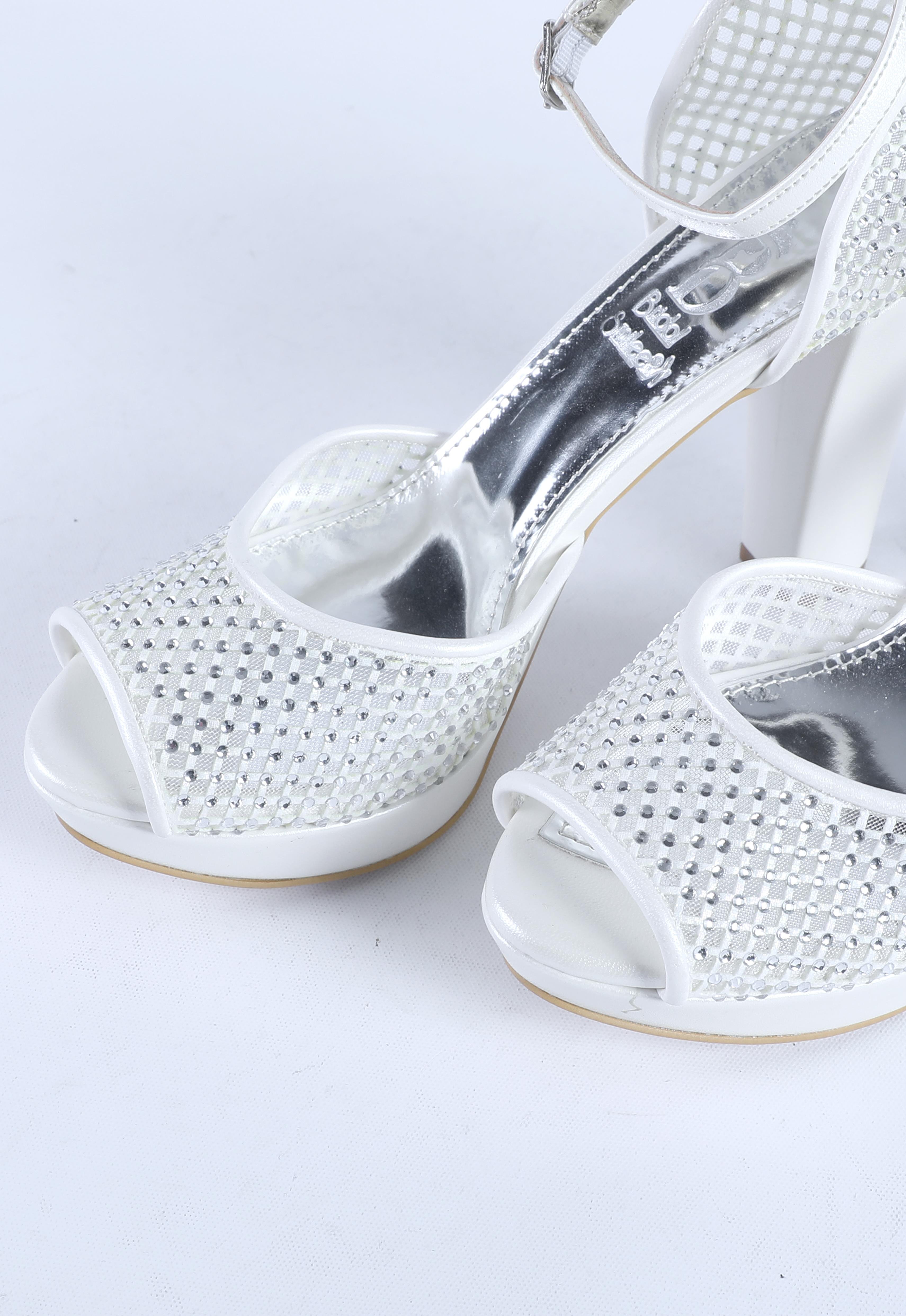 Kadın Taş Detaylı Abiye Ayakkabı Sedef