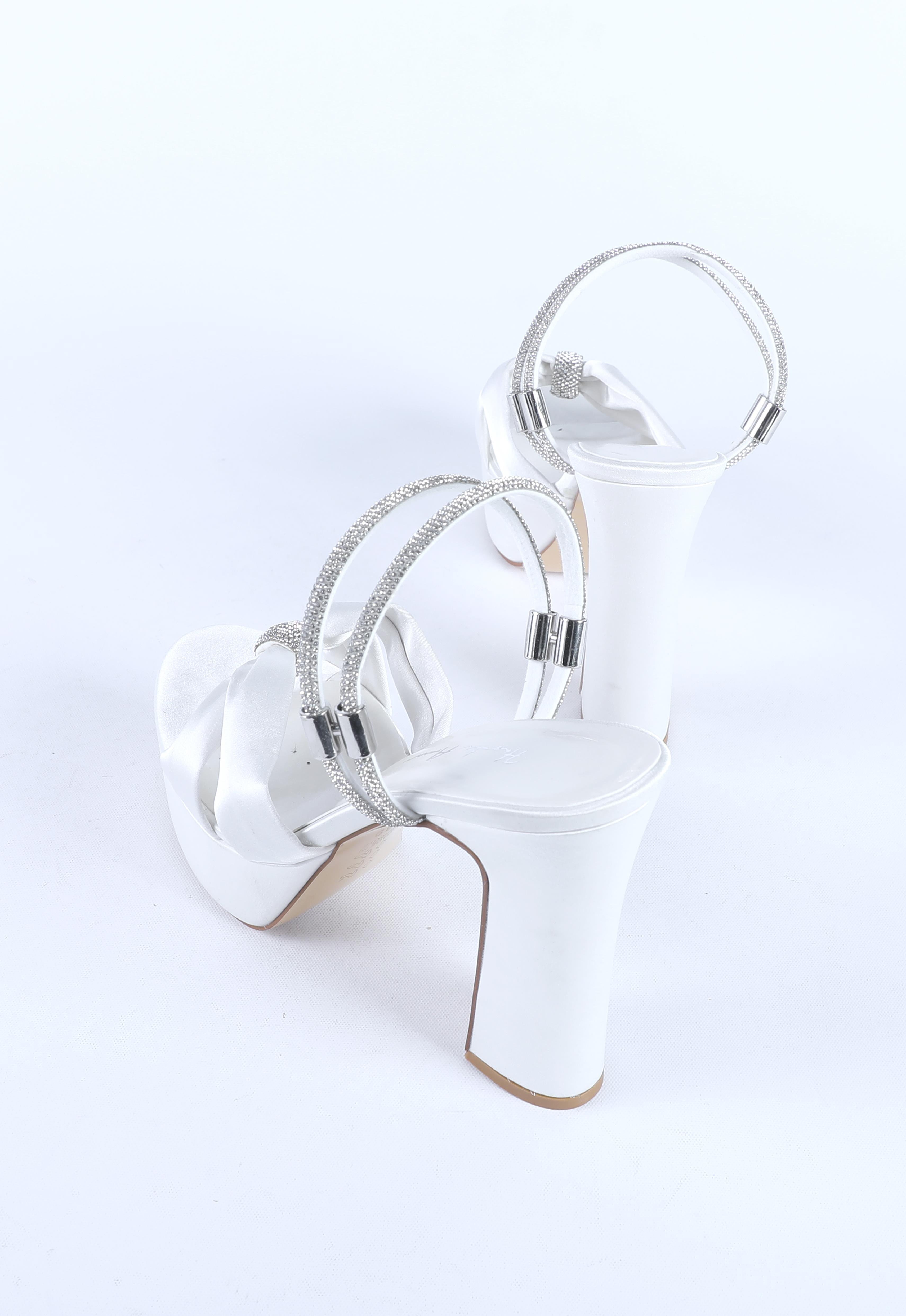 Kadın Taş Detaylı Abiye Ayakkabı Sedef Saten