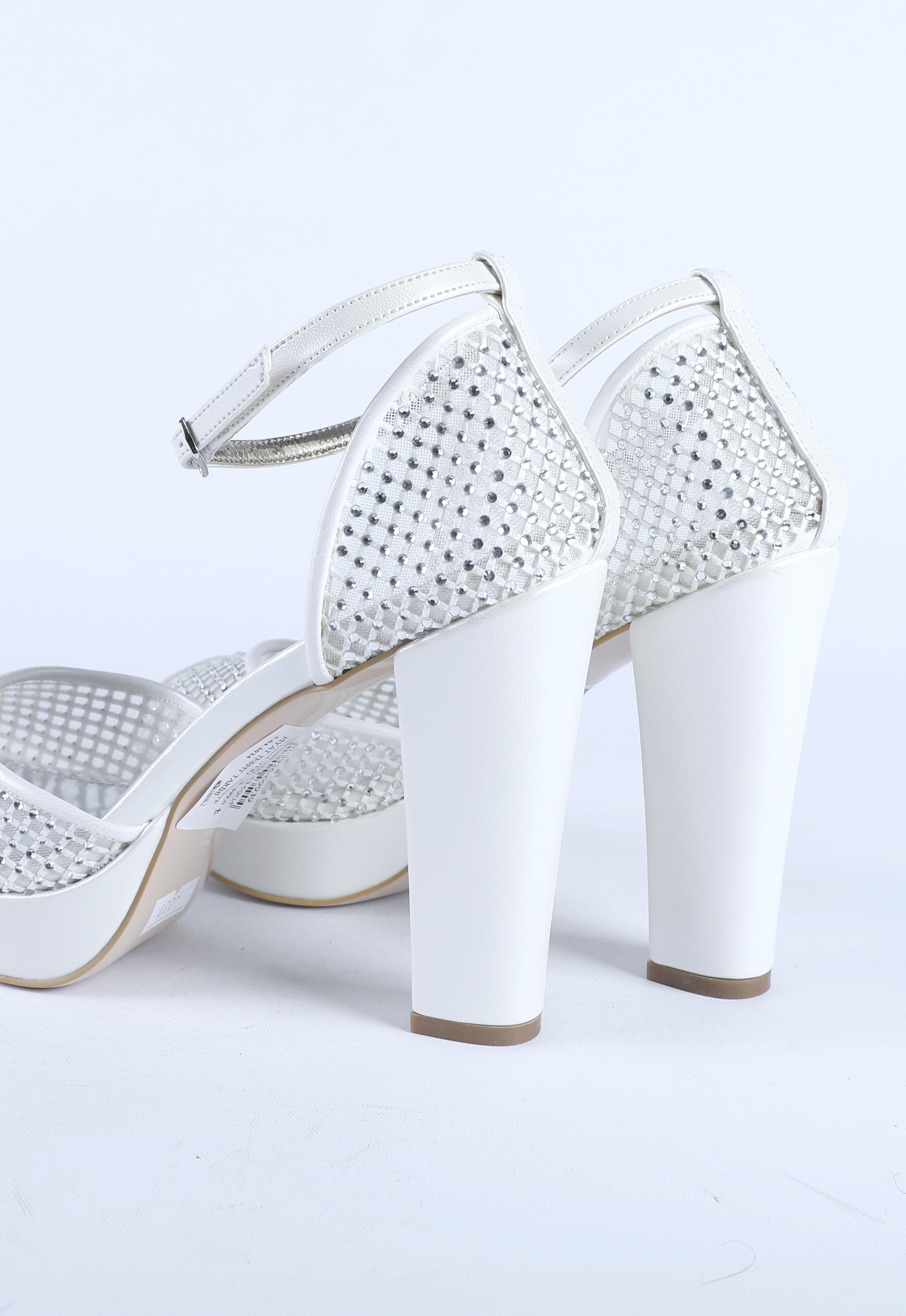 Kadın Taş Detaylı Abiye Ayakkabı Sedef