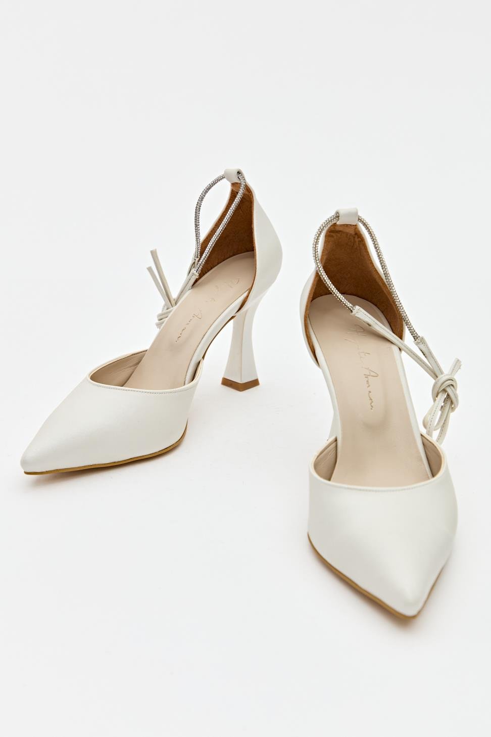 Kadın Taş Detaylı Üstten Bağlamalı Abiye Ayakkabı SEDEF