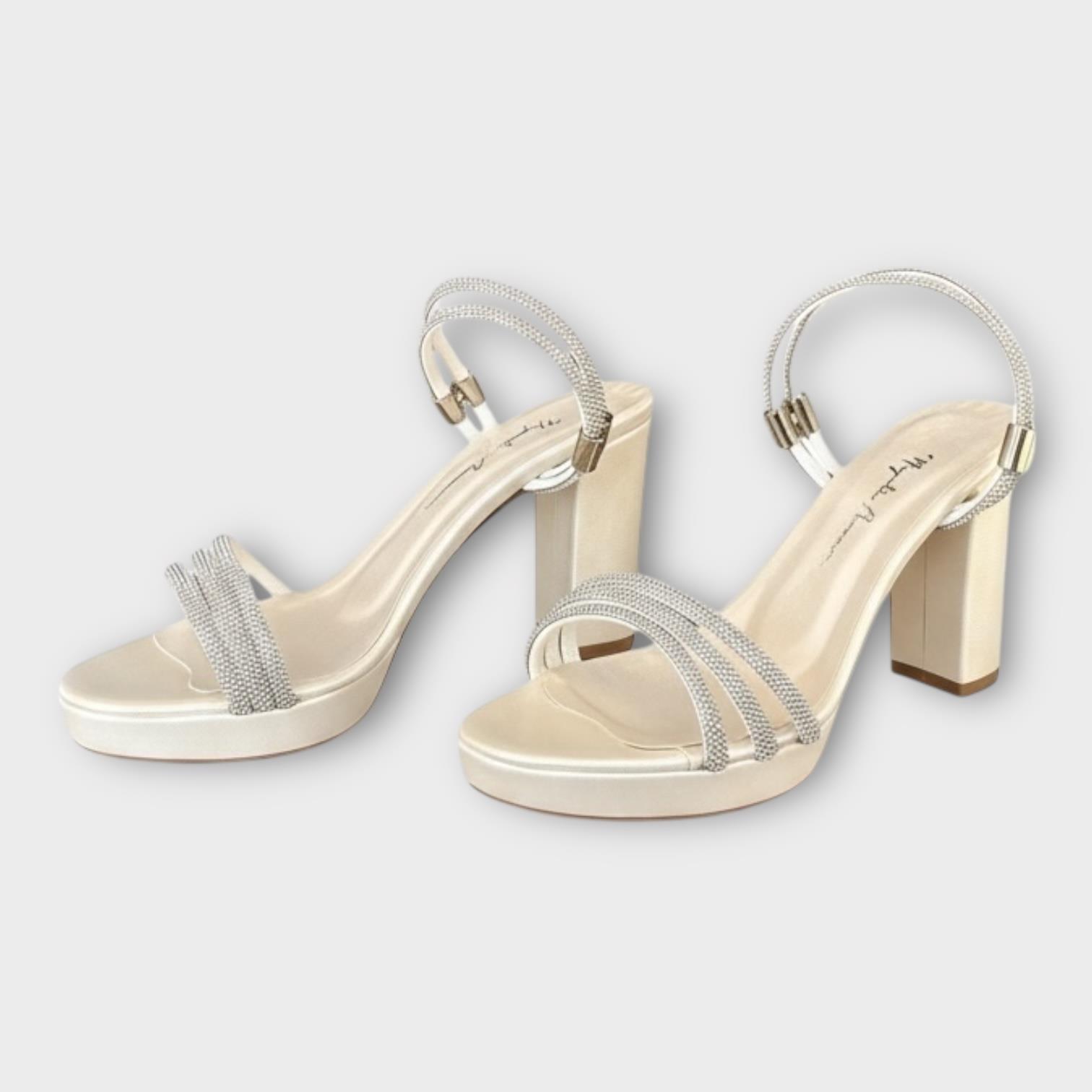 Kadın Taş Kordon Detaylı Abiye Ayakkabı Sedef