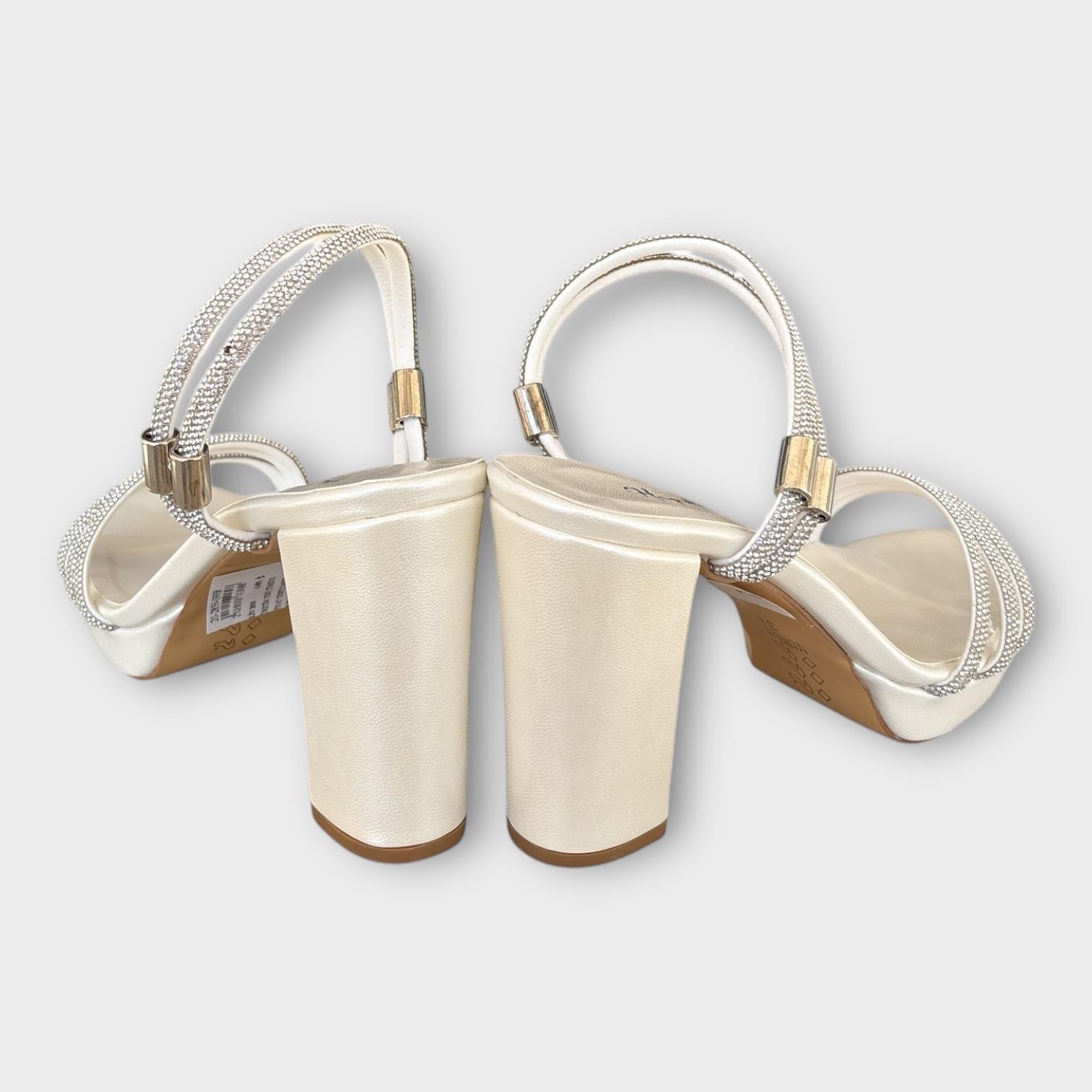 Kadın Taş Kordon Detaylı Abiye Ayakkabı Sedef