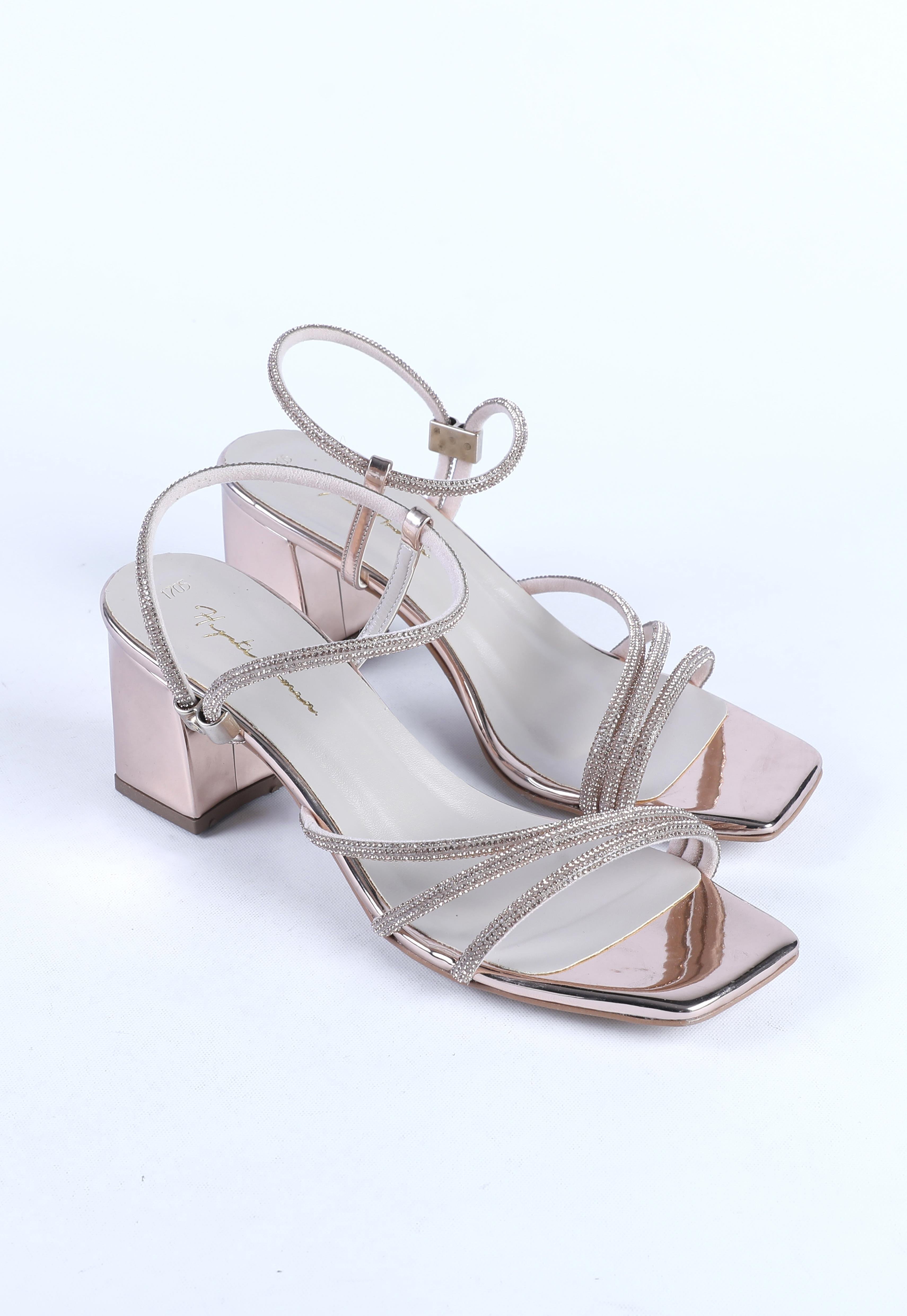 Kadın Taş Kordon Detaylı Abiye Ayakkabı Altın