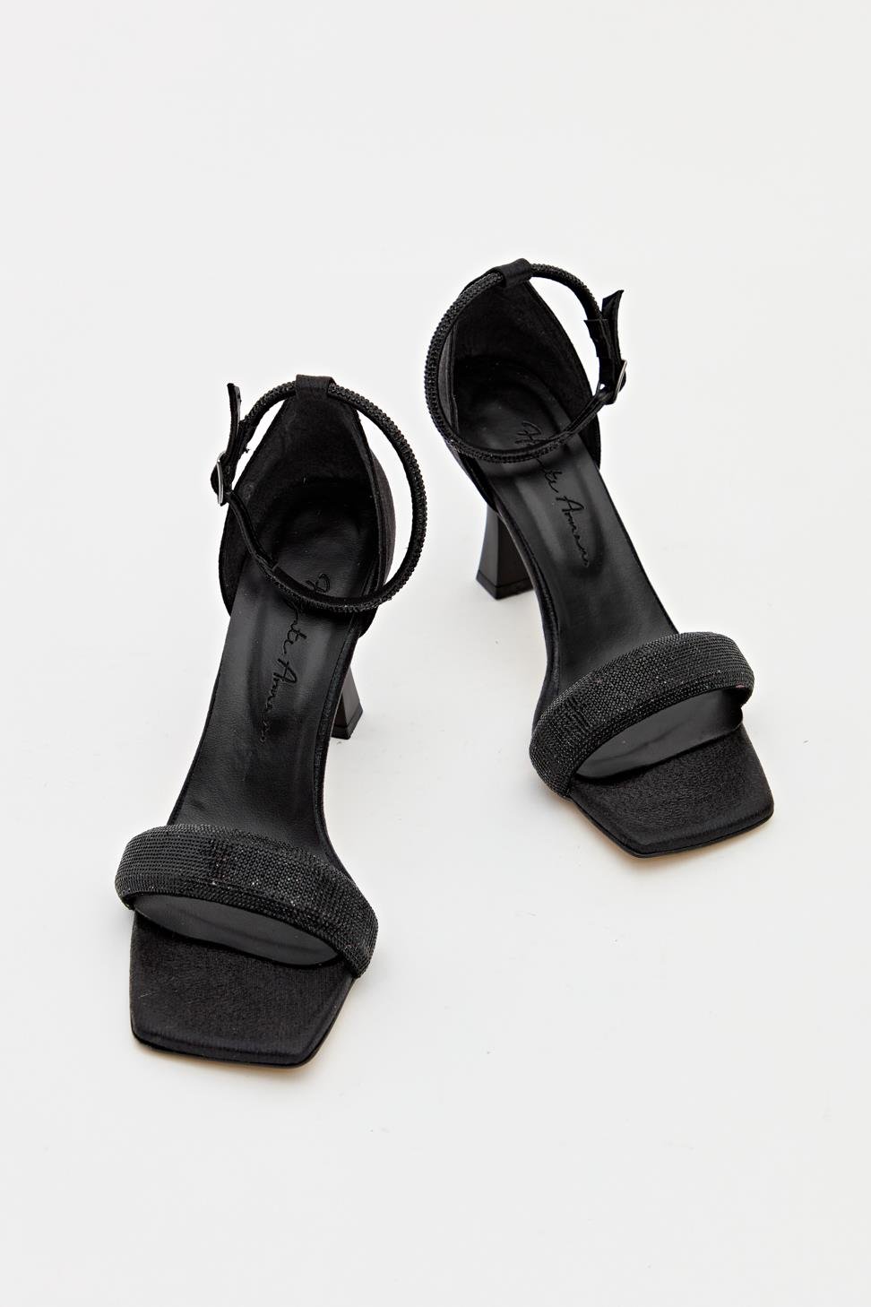 Kadın Tek Bant Bilekten Tokalı Abiye Ayakkabı SİYAH