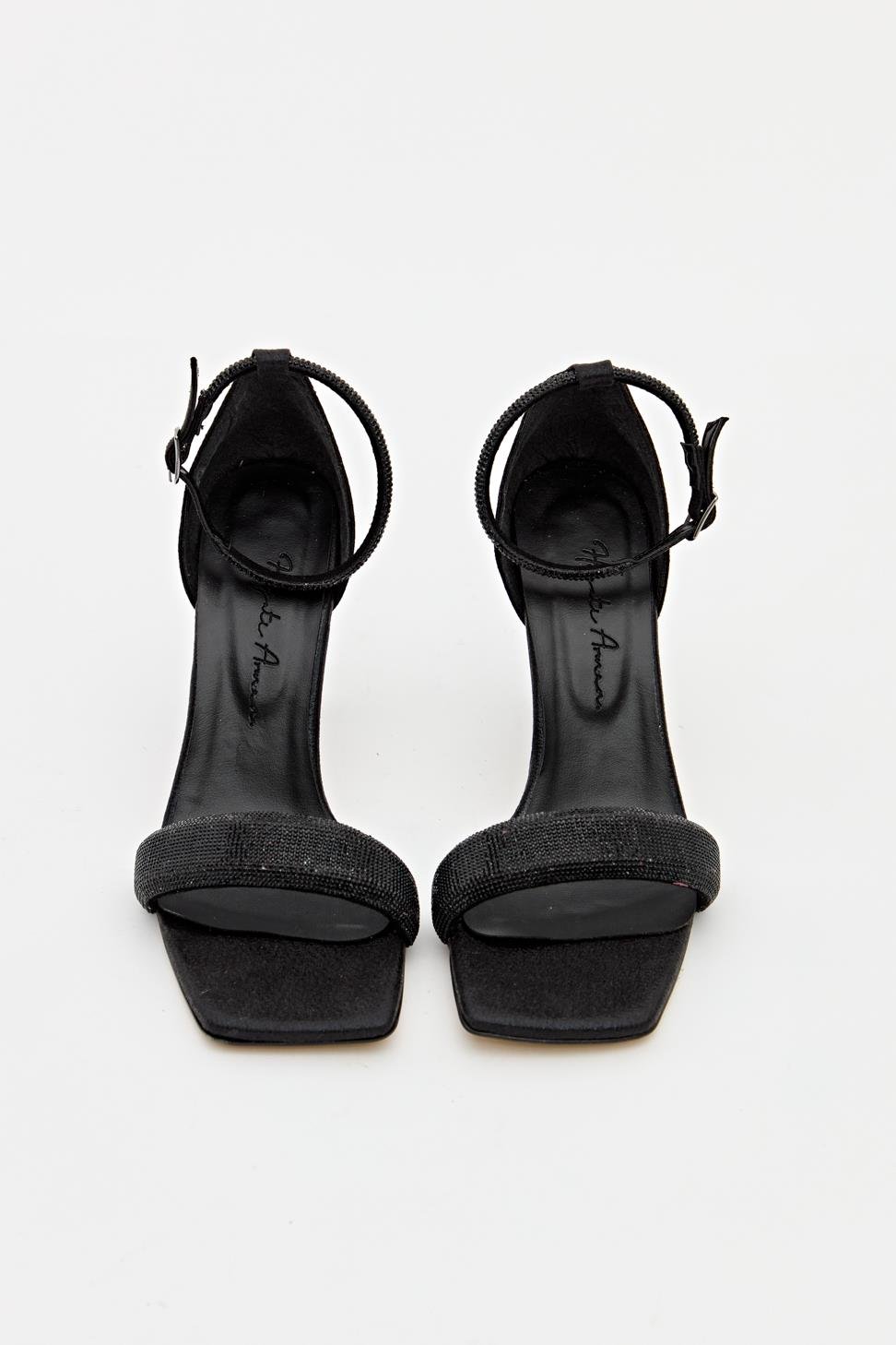 Kadın Tek Bant Bilekten Tokalı Abiye Ayakkabı SİYAH