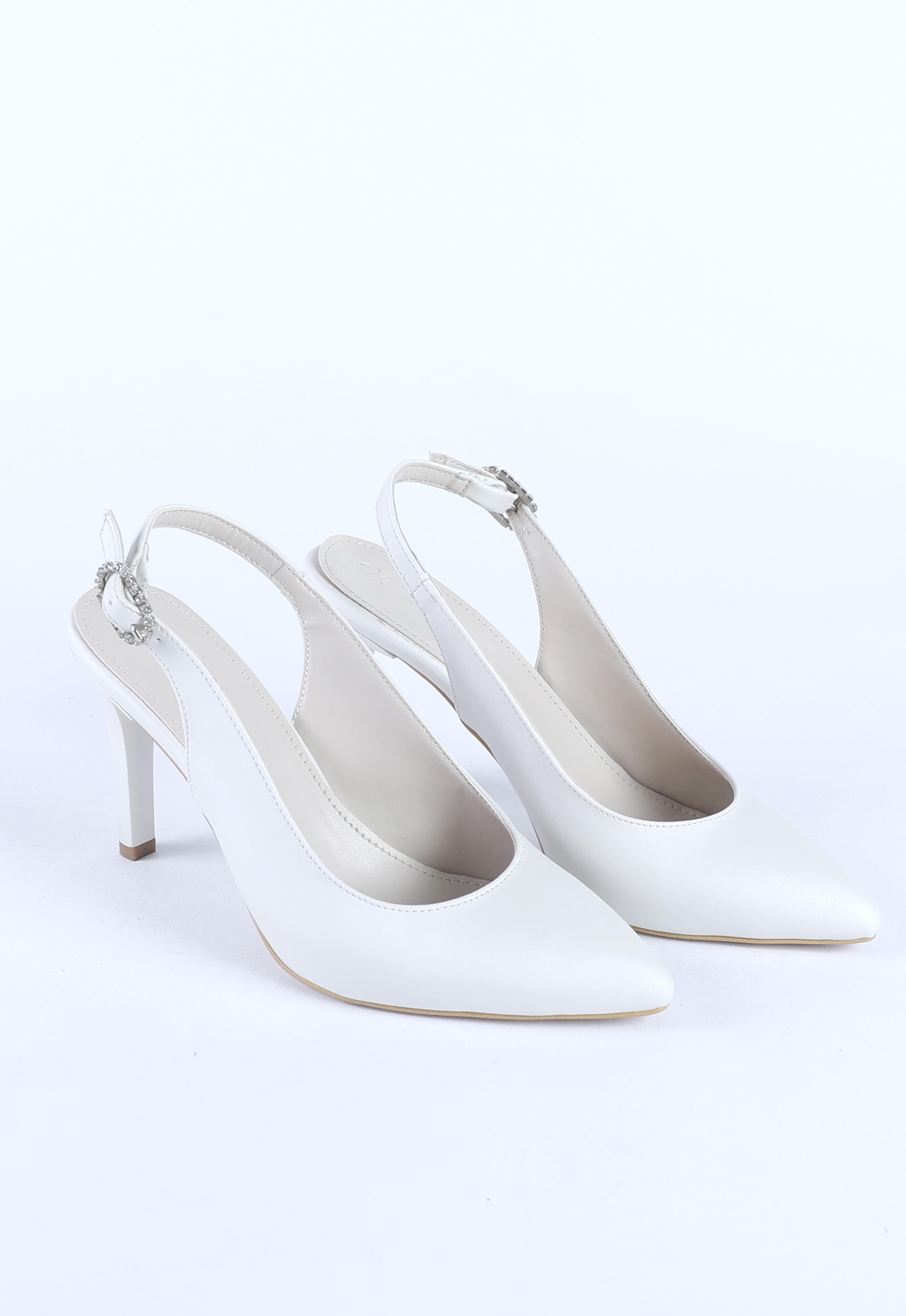 Kadın Toka Detaylı Abiye Ayakkabı Sedef