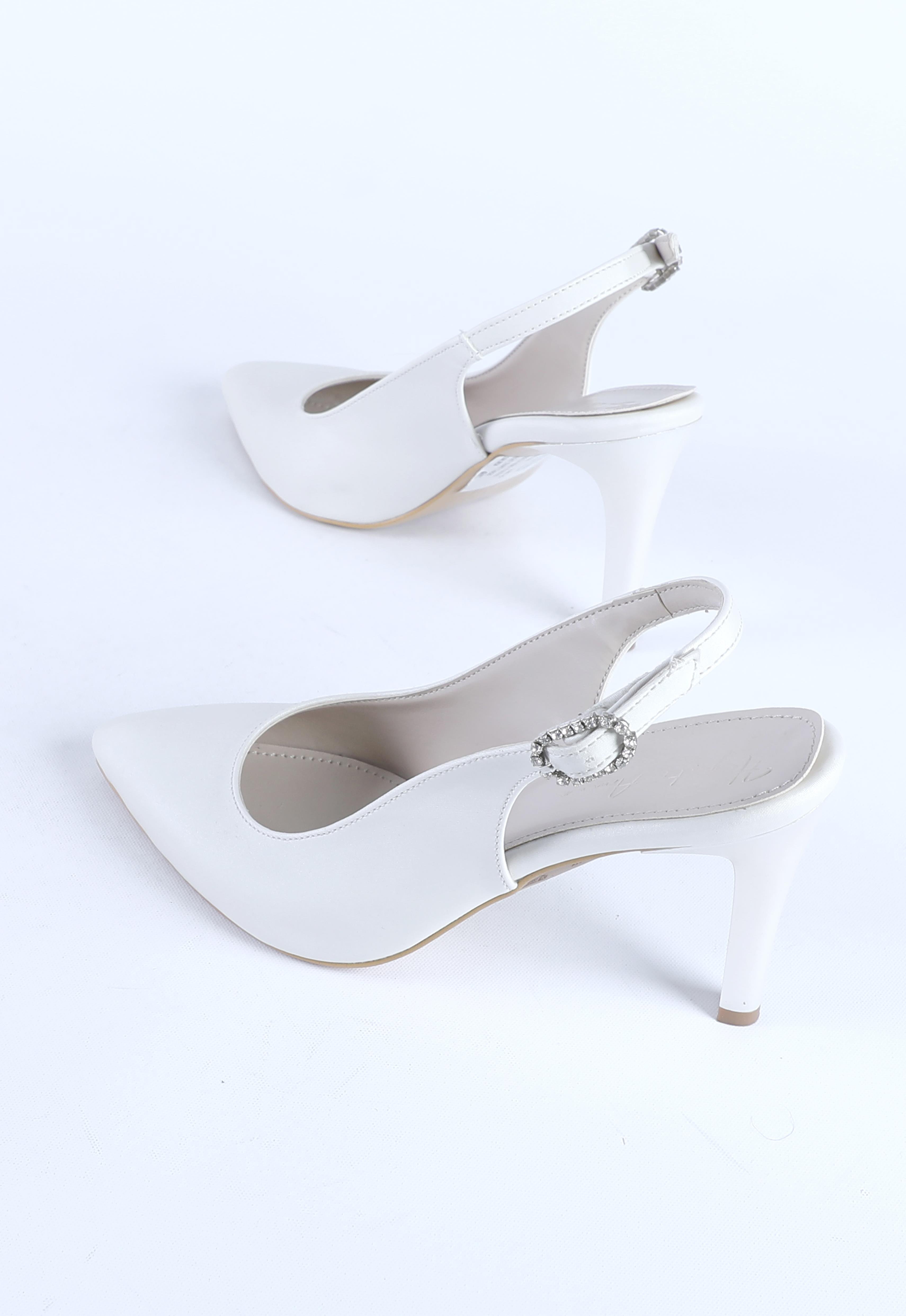 Kadın Toka Detaylı Abiye Ayakkabı Sedef