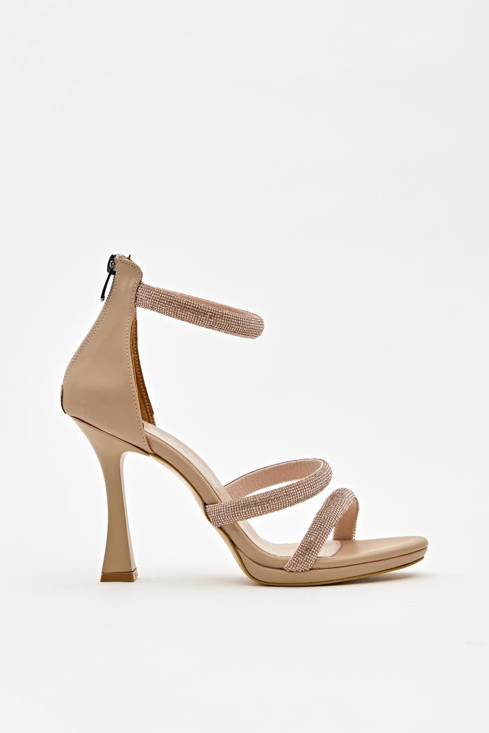 Kadın Üç Bant Abiye Ayakkabı TEN CİLT