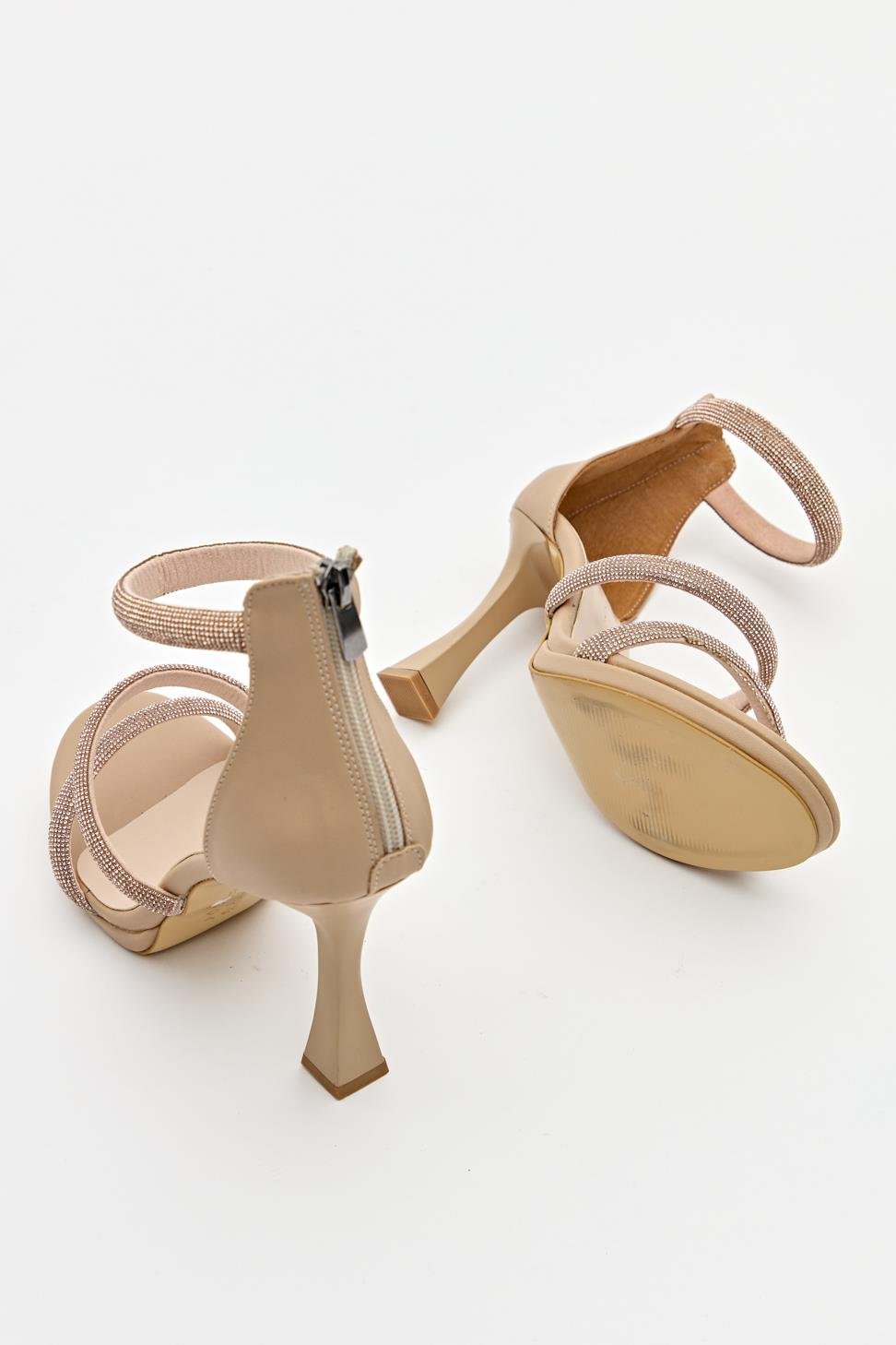 Kadın Üç Bant Abiye Ayakkabı TEN CİLT