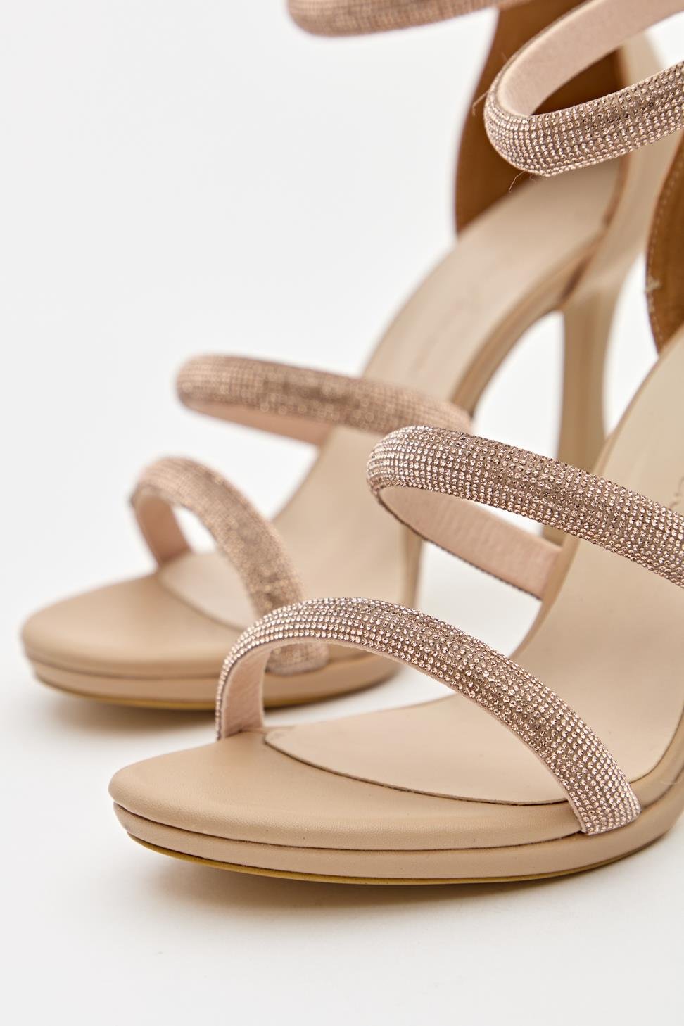 Kadın Üç Bant Abiye Ayakkabı TEN CİLT