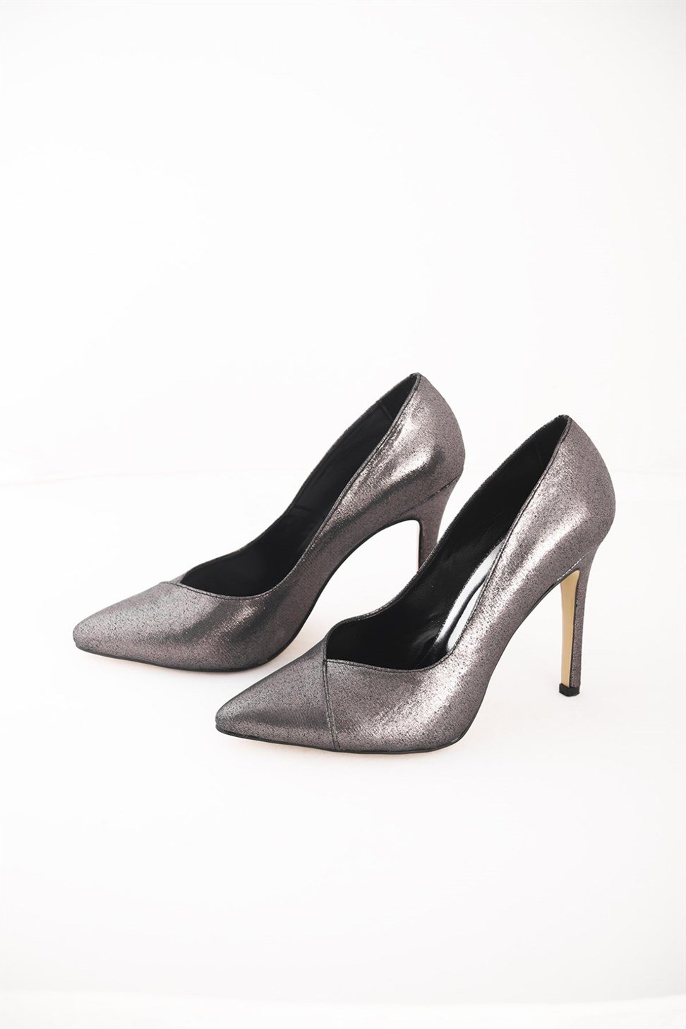 Kadın Yüksek Topuklu Stiletto PLATİN SIVAMA