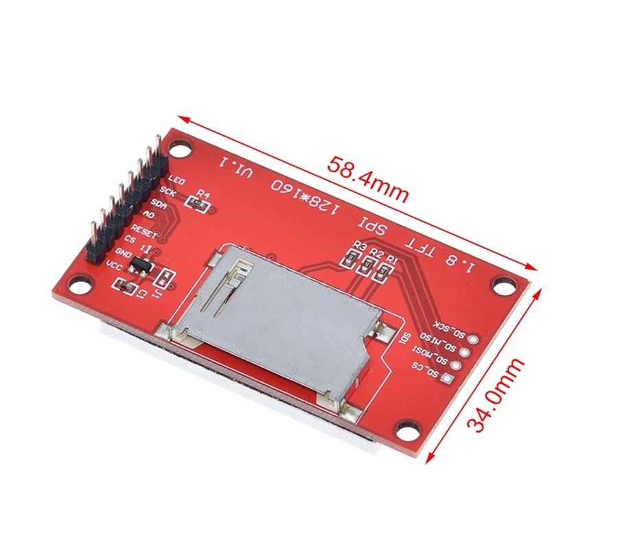 1.8 inch TFT LCD Ekran Arduino Modülü