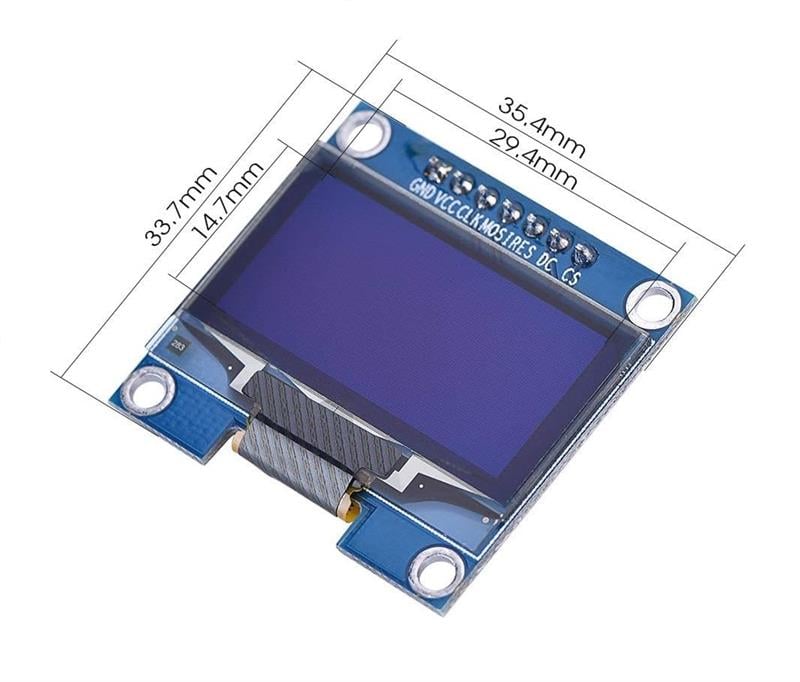 1.3 inch 128x64 Beyaz Oled Grafik Lcd Ekran 7 Pin SPI