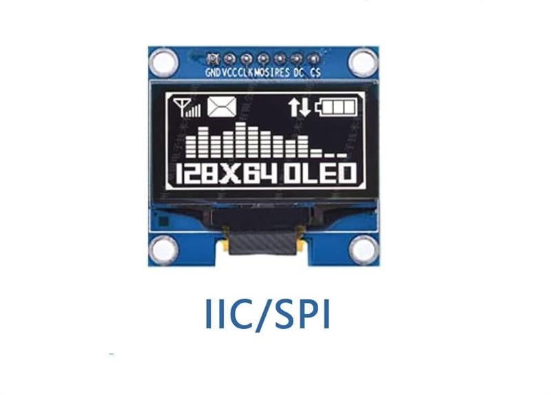 1.3 inch 128x64 Beyaz Oled Grafik Lcd Ekran 7 Pin SPI