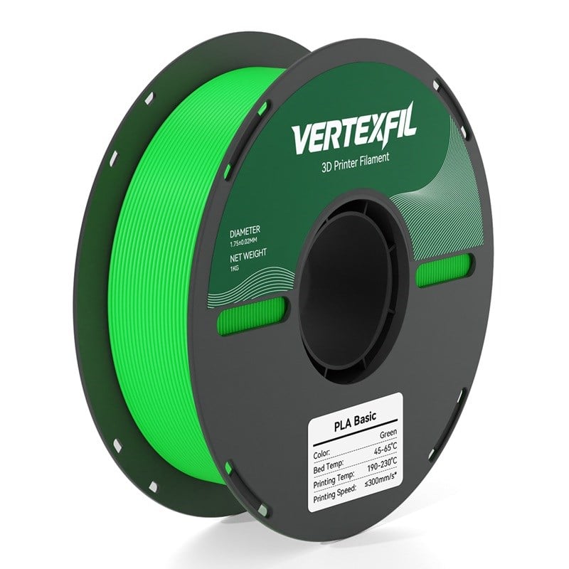 VERTEXFIL PLA Basic Filament Yeşil 1.75mm 1Kg