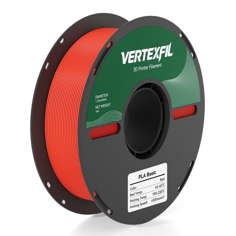 VERTEXFIL PLA Basic Filament Kırmızı 1.75mm 1Kg
