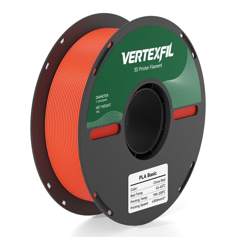 VERTEXFIL PLA Basic Filament Çin Kırmızı 1.75mm 1Kg