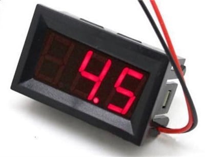 Dijital Panel Voltmetre (DC 4- 150 Volt Kırmızı)
