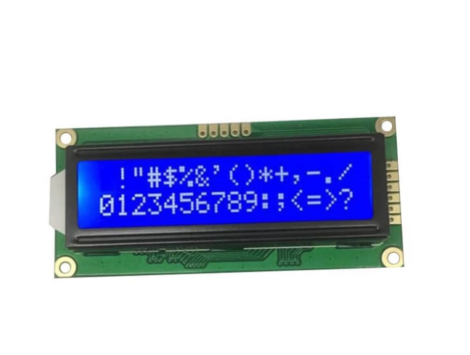 2X16 LCD Ekran Mavi SPI / I2C Bağlantı