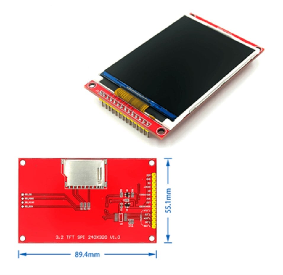 3.2 inch TFT LCD Ekran Arduino Modülü