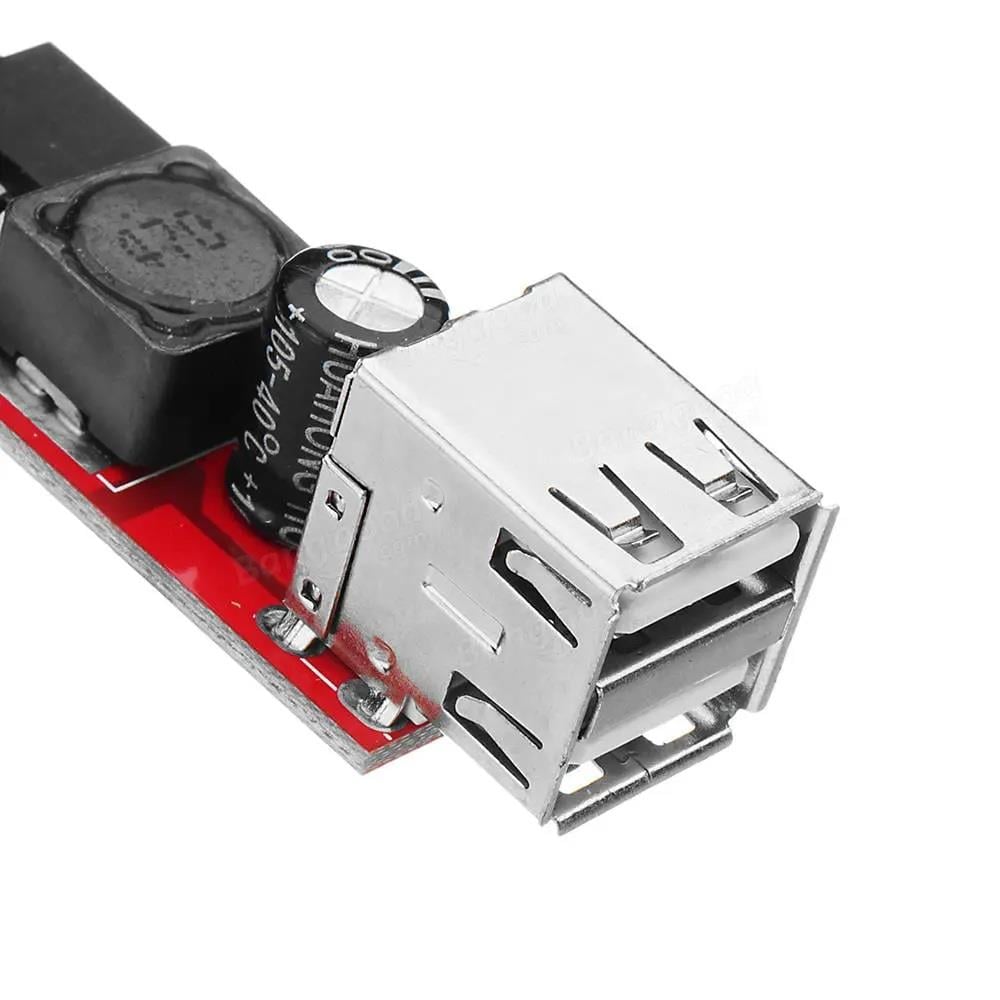 Çift USB Çıkışlı Voltaj Düşürücü Regülatör DC 12v 24v Giriş 5V 3A Çıkış
