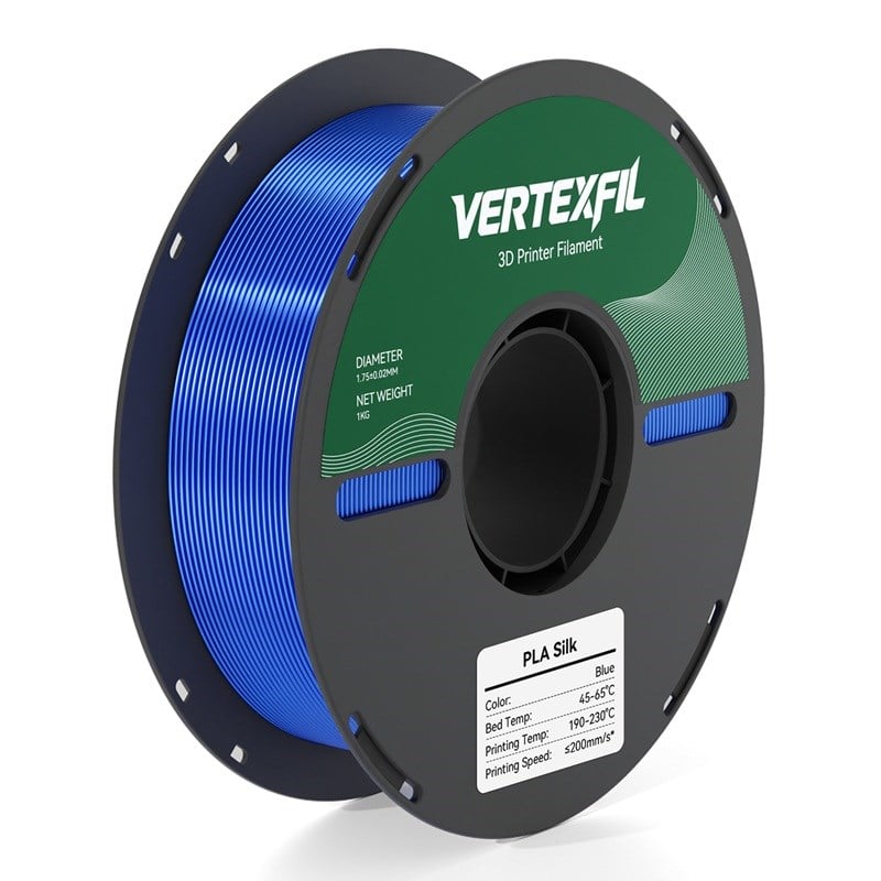 VERTEXFIL Silk PLA Mavi Filament 1.75mm 1Kg