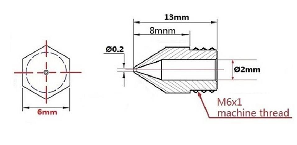 Mk8 Makerbot Nozzle 0,4mm