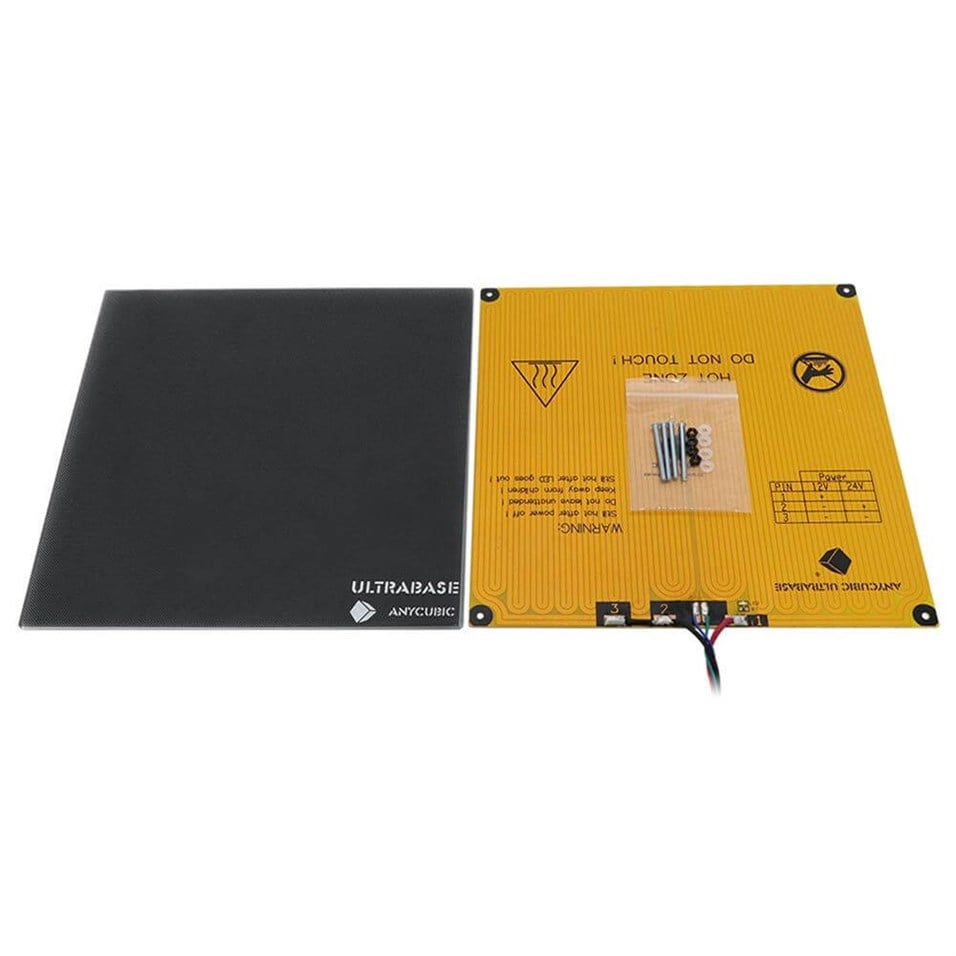 Anycubic Mega Ultrabase Boroslikat Cam + Isıtıcı Tabla Kit