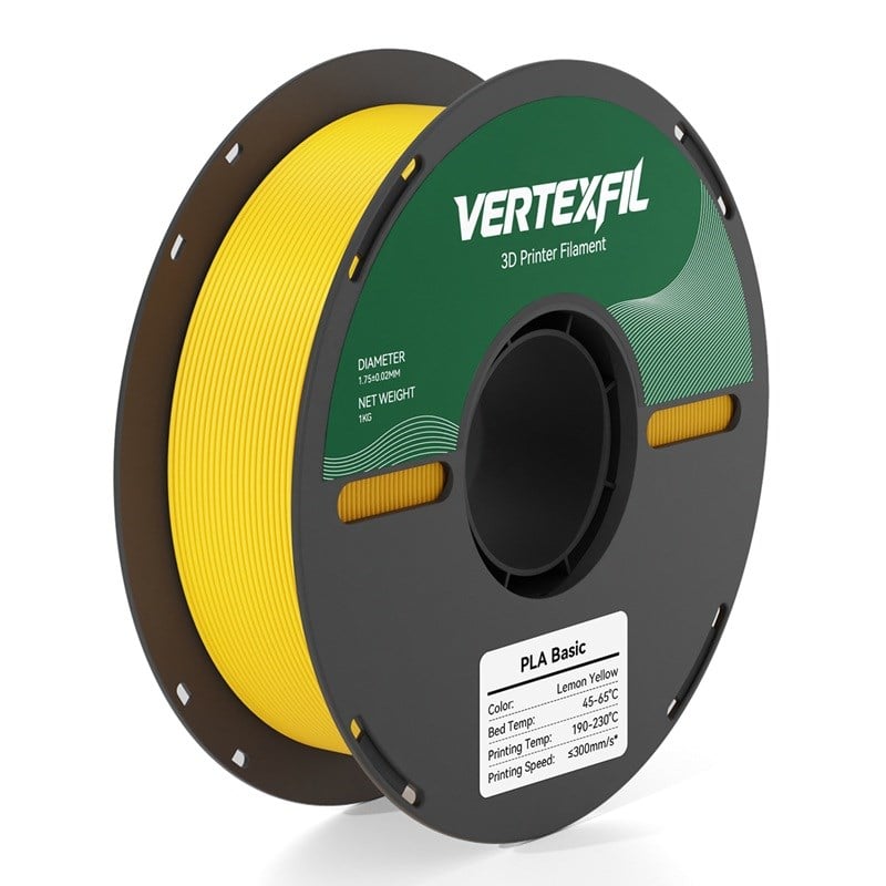 VERTEXFIL PLA Basic Filament Limon Sarısı 1.75mm 1Kg