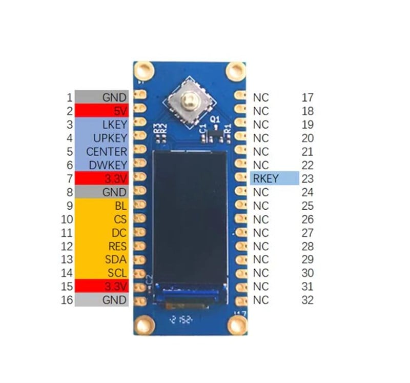 CORE ESP32 C3 + OLed Lcd Ekran 2.4G Anten Wifi & Bluetooth geliştirme kartı