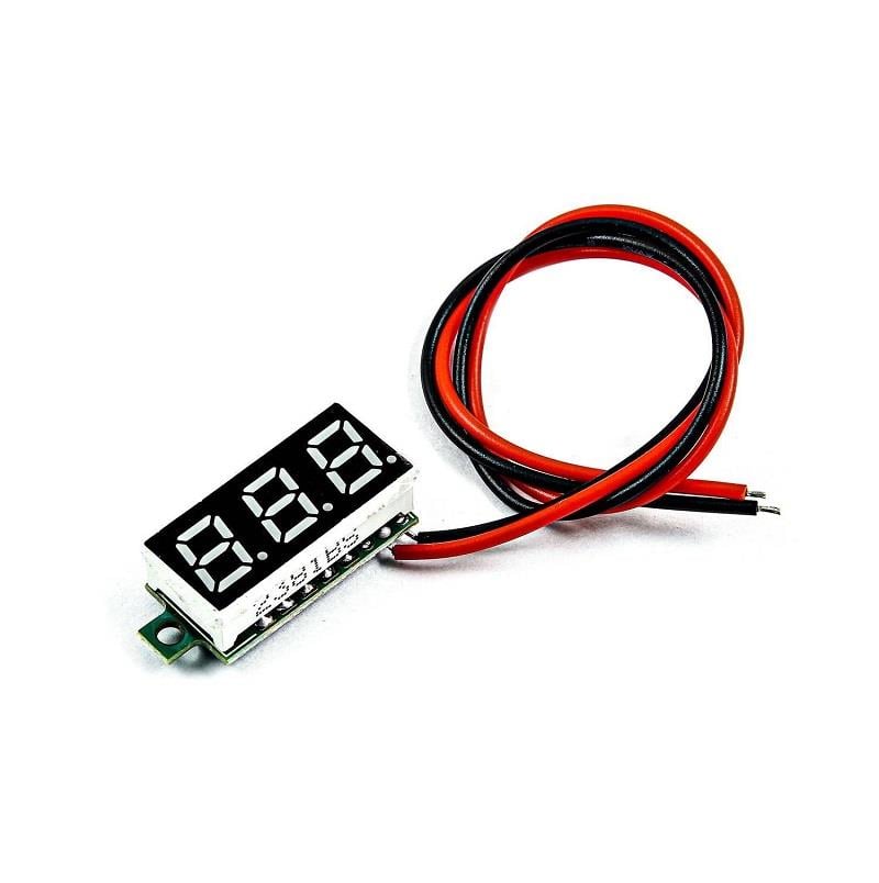 Dijital Mini Voltmetre DC 2.7 30 Volt Yeşil