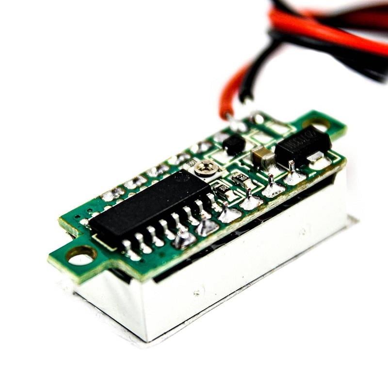 Dijital Mini Voltmetre DC 2.7 30 Volt Yeşil