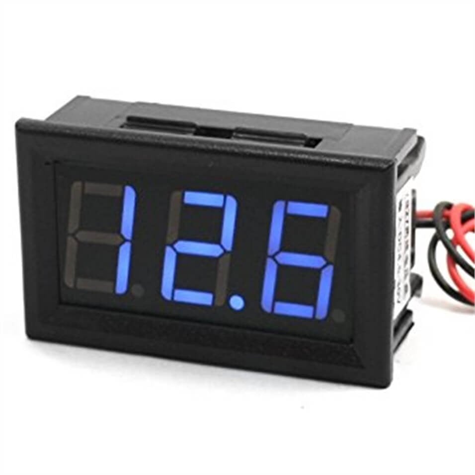 Mini Dijital Voltmetre (DC 0-100Volt Kırmızı)