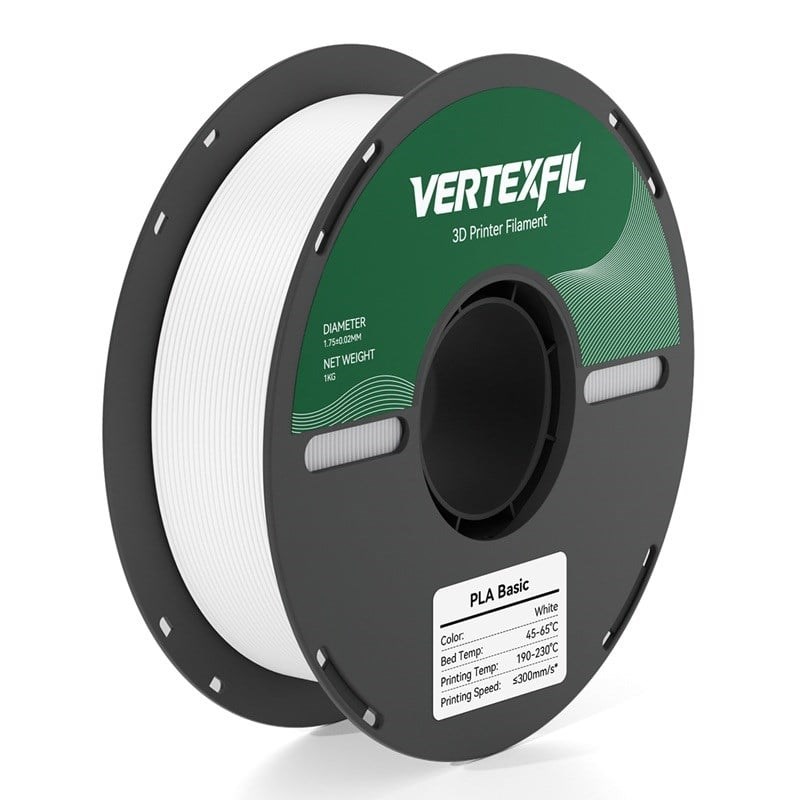VERTEXFIL PLA Basic Filament Beyaz 1.75mm 1Kg
